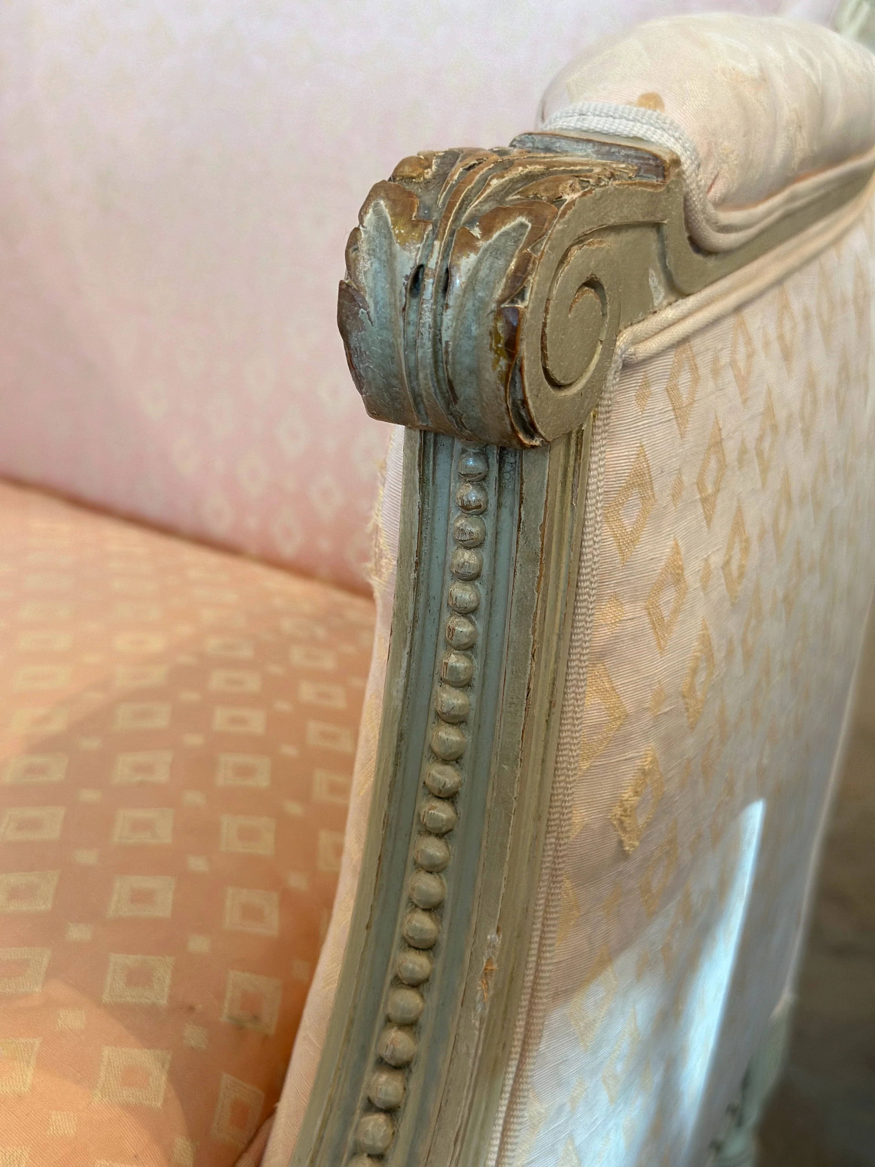 1700s Original Condition French Louis XVI Bergère Chairs (PAIR) - Image 3