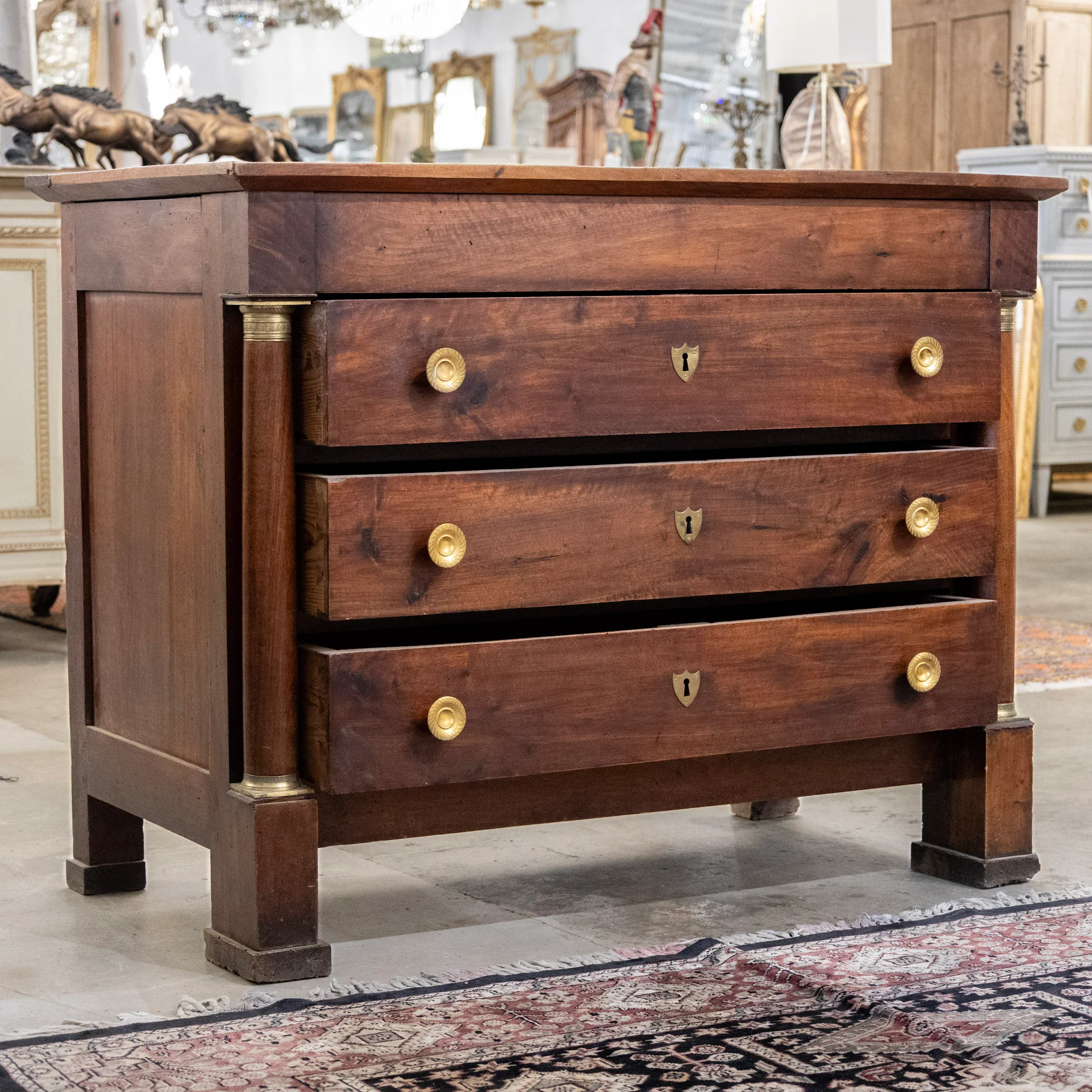 18th Century French Empire Chest with Columns - Image 3