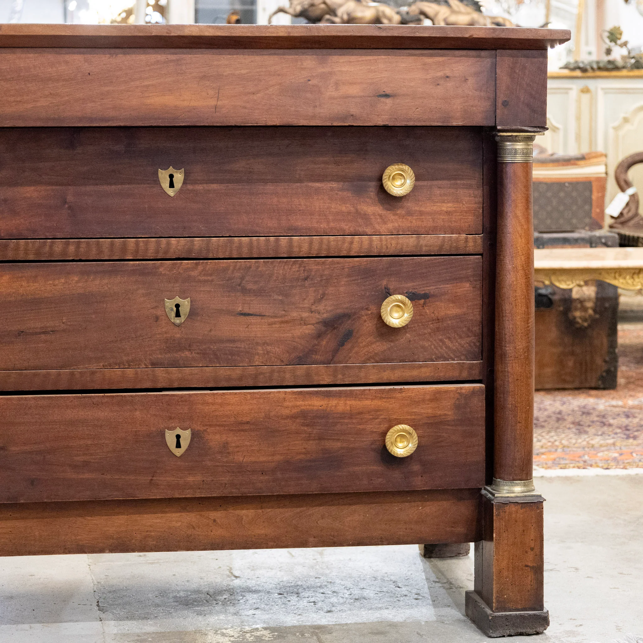 18th Century French Empire Chest with Columns - Image 5