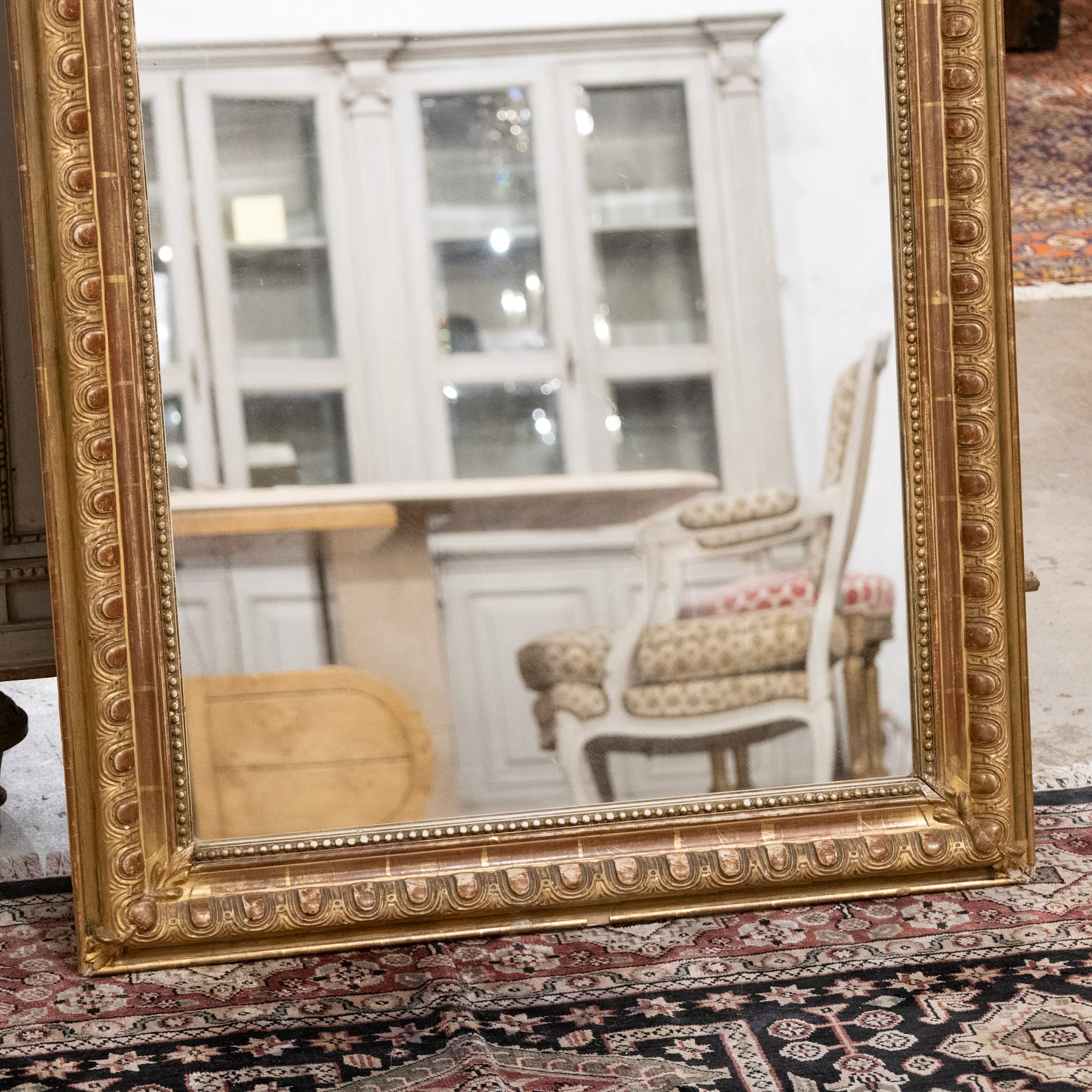 18th-Century Ornate French Gilded Mirror – Shell Crest & Carved Trim - Image 10