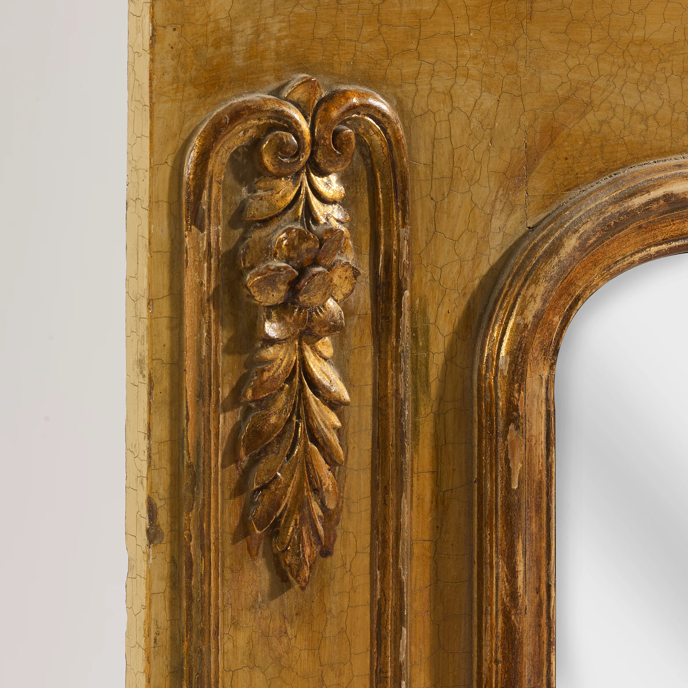 18th Century Trumeau French Mirror with Oil Painting - Image 4