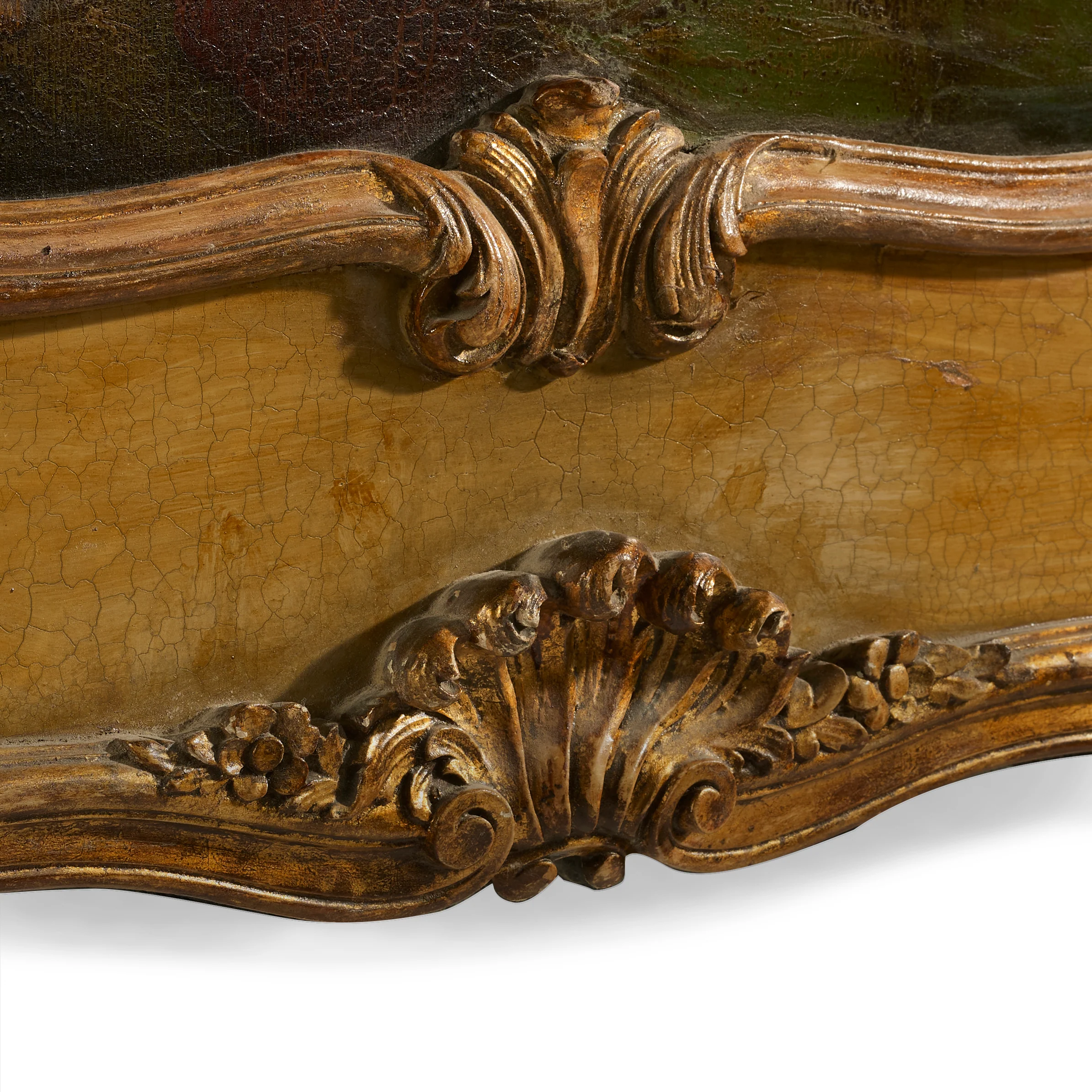 18th Century Trumeau French Mirror with Oil Painting - Image 5