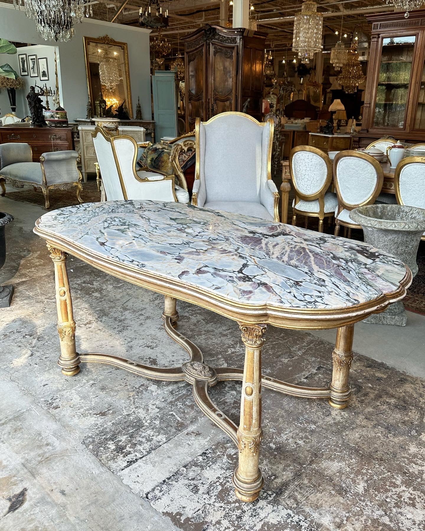 Grand French Marble Top Center Table - Image 3