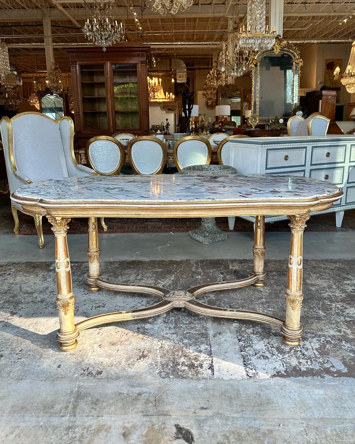 Grand French Marble Top Center Table - Image 4