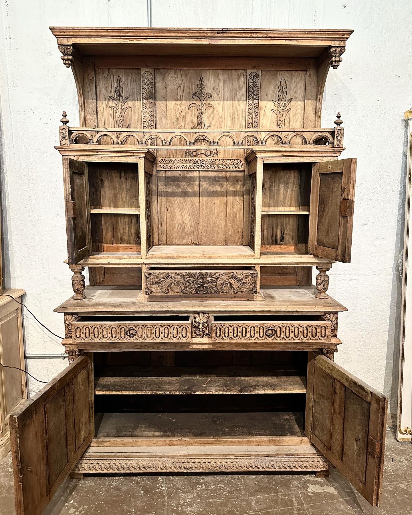 Antique French Country Wooden Cupboard - Image 3