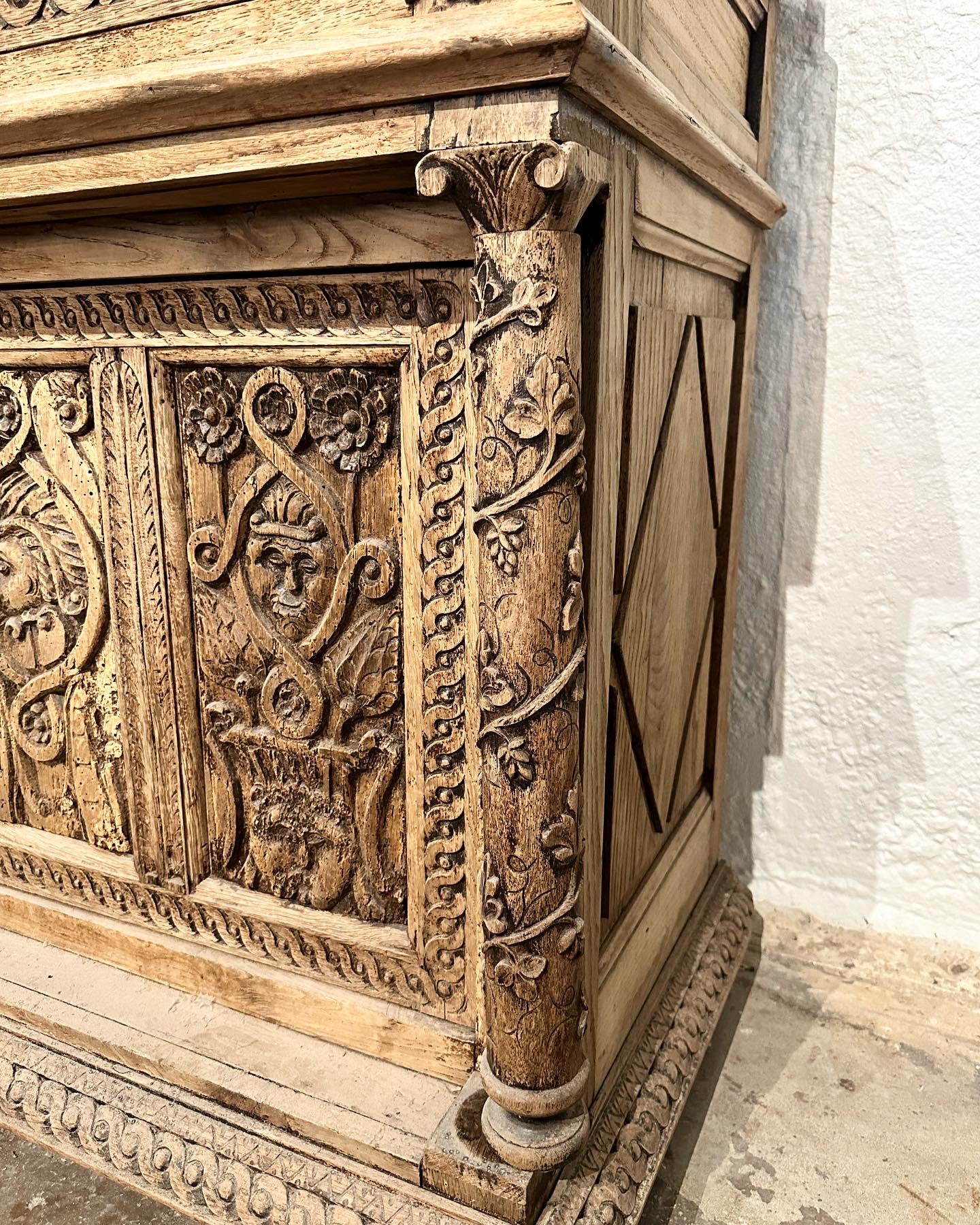 Antique French Country Wooden Cupboard - Image 5