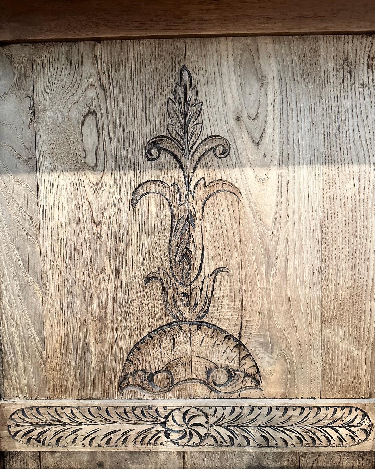 Antique French Country Wooden Cupboard - Image 9