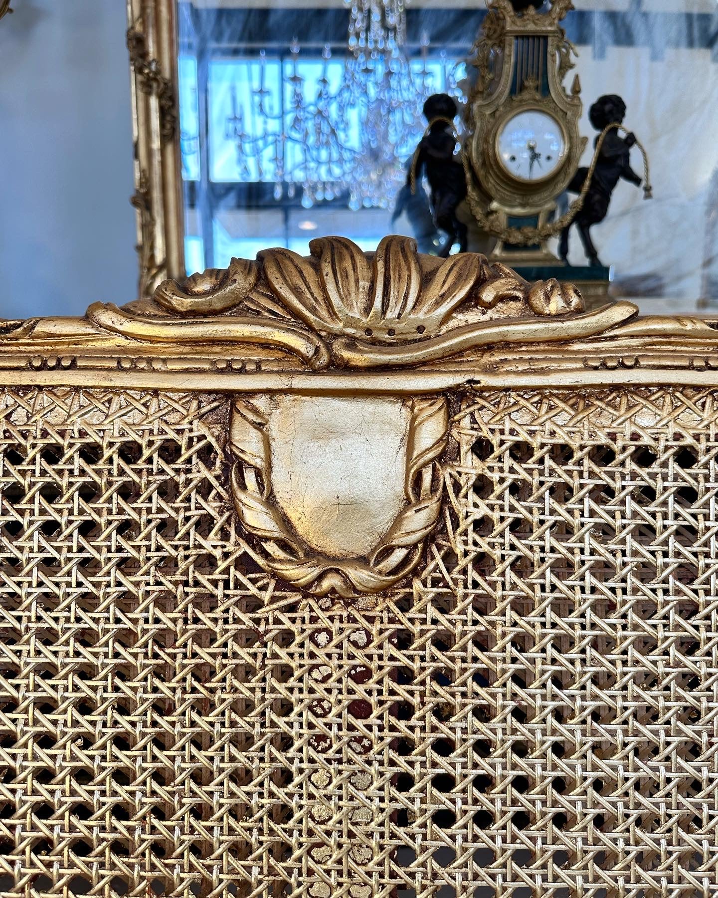 French Louis XVI Cane Back Settee - Image 4