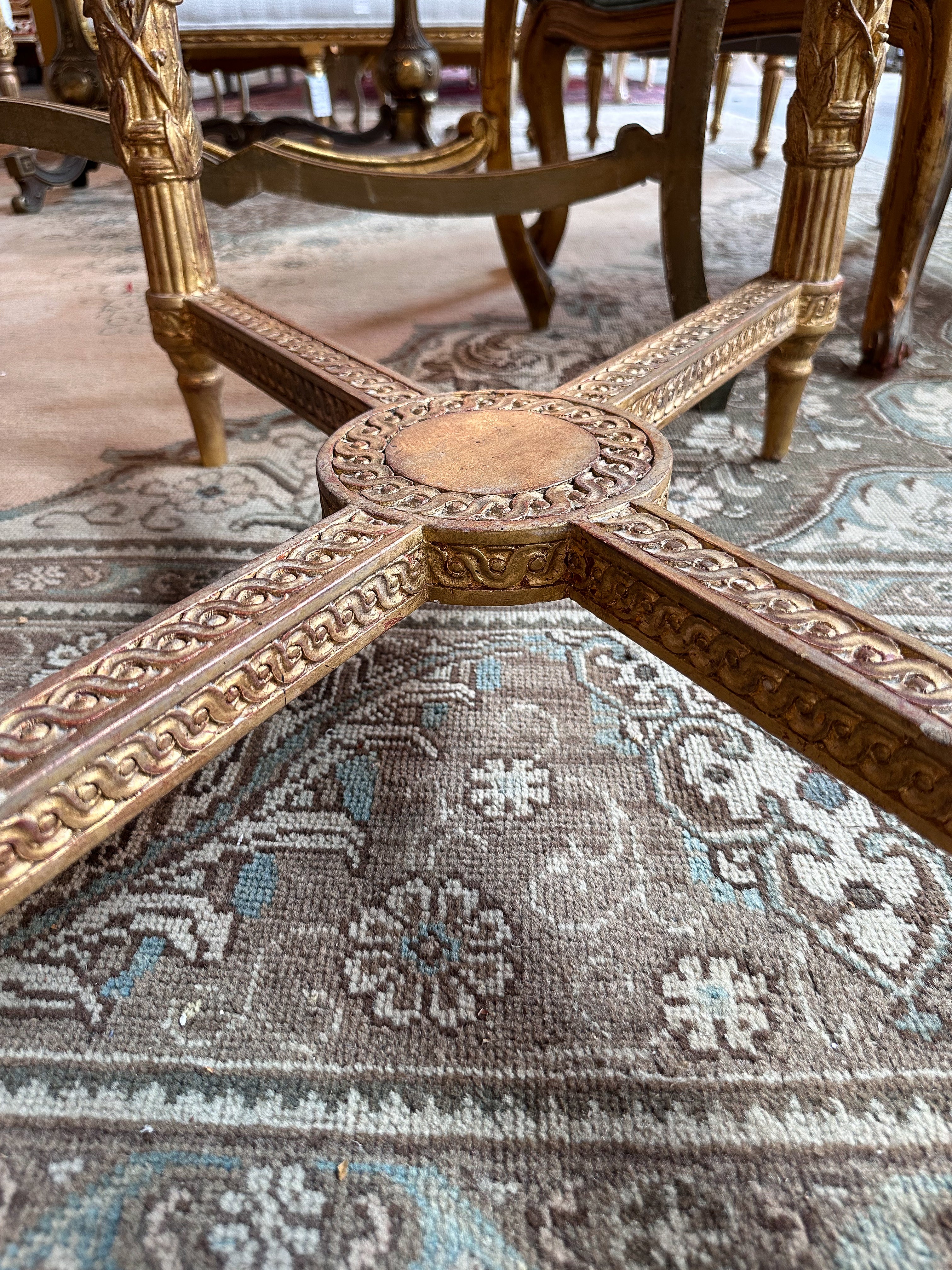 Antique Italian Carved Giltwood Console Table - Image 6