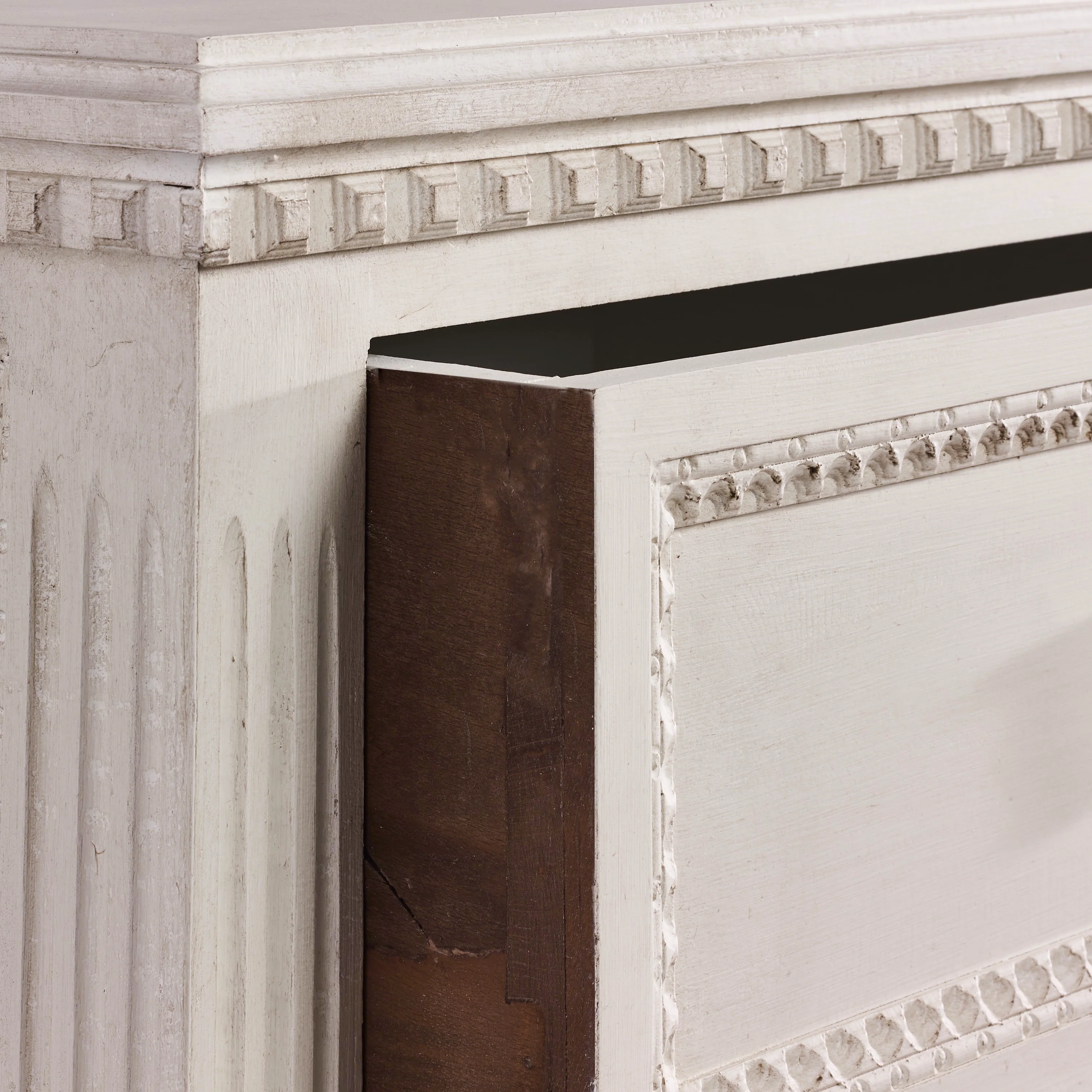 Vintage Swedish 9 Drawer Dresser in White - Image 4