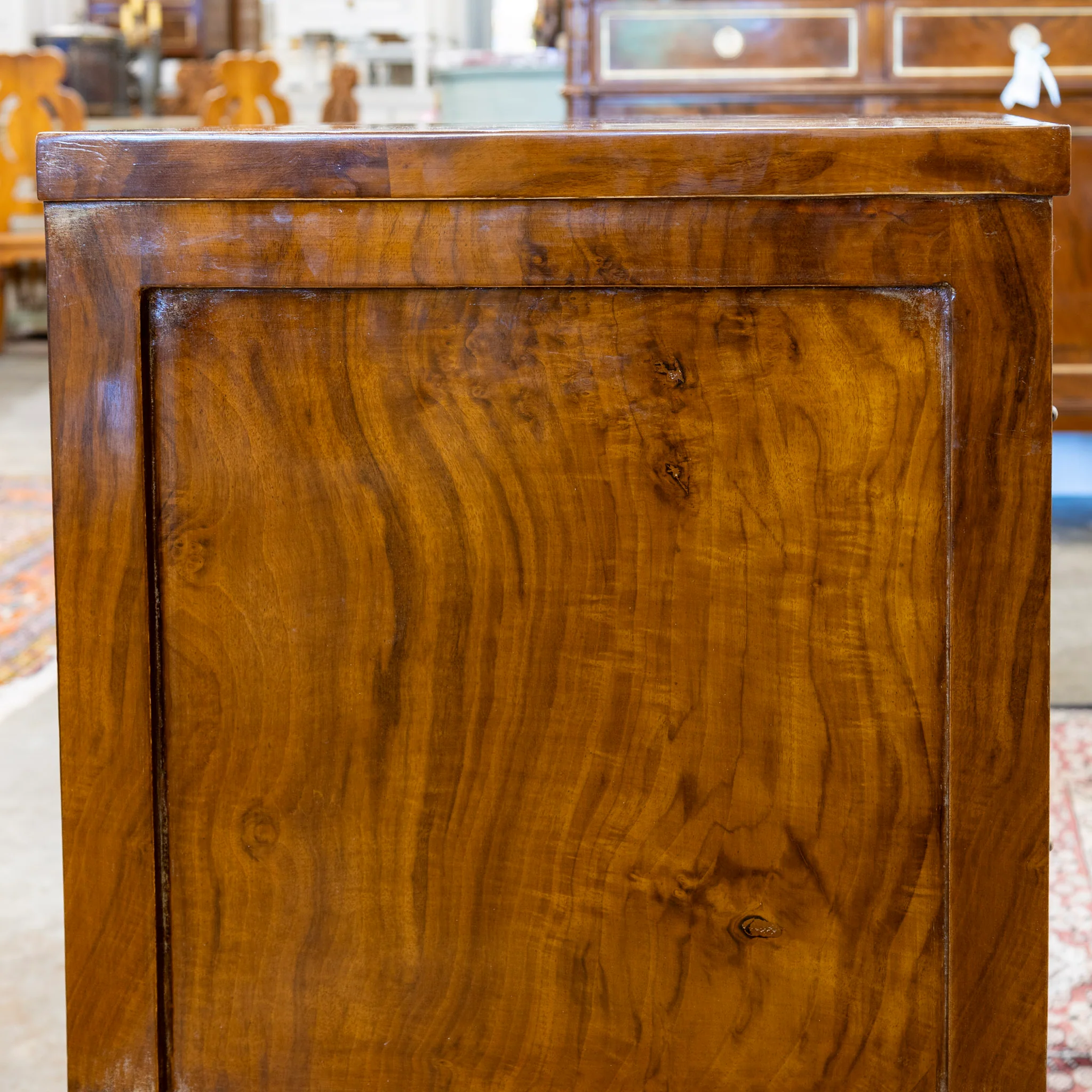 Art Deco Burl Wood Chest – Square Pulls - Image 6