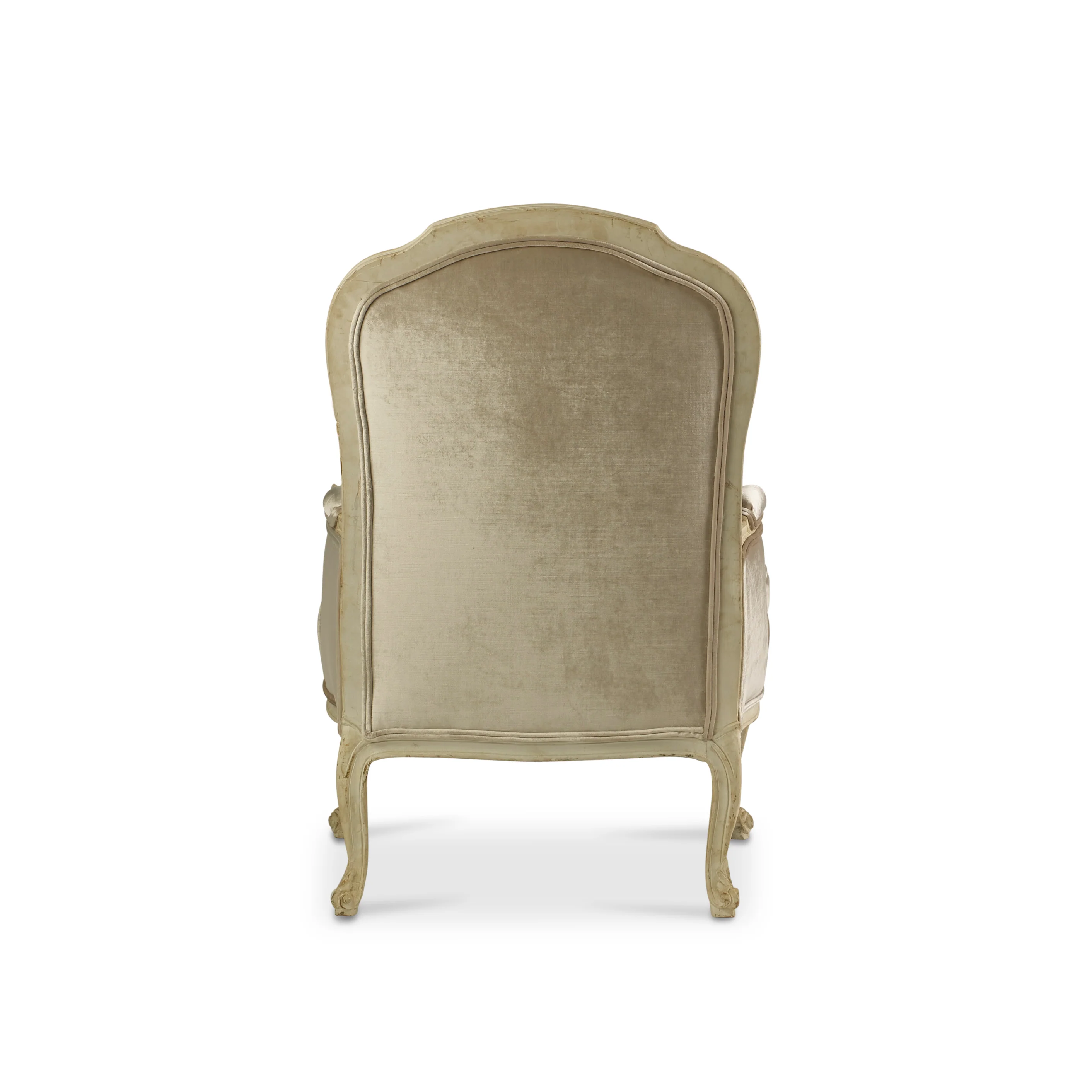 Bergère Chair with Silver Velvet - Image 6