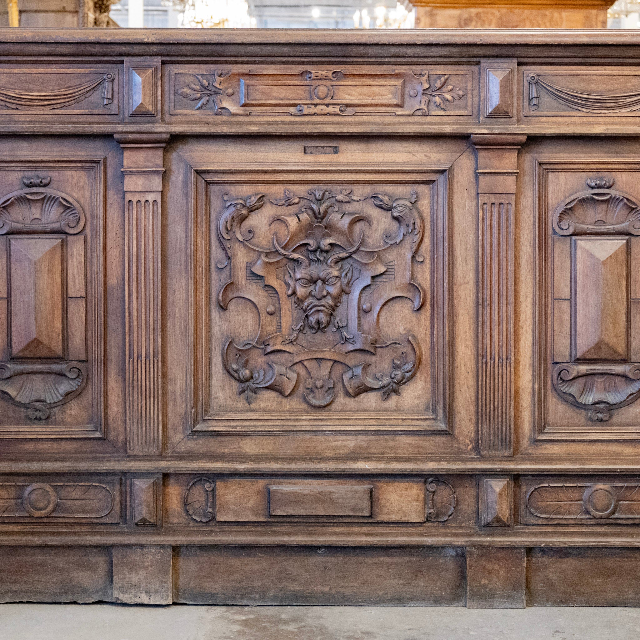 European Bar Counter – Carved Panels & Column Trim - Image 3