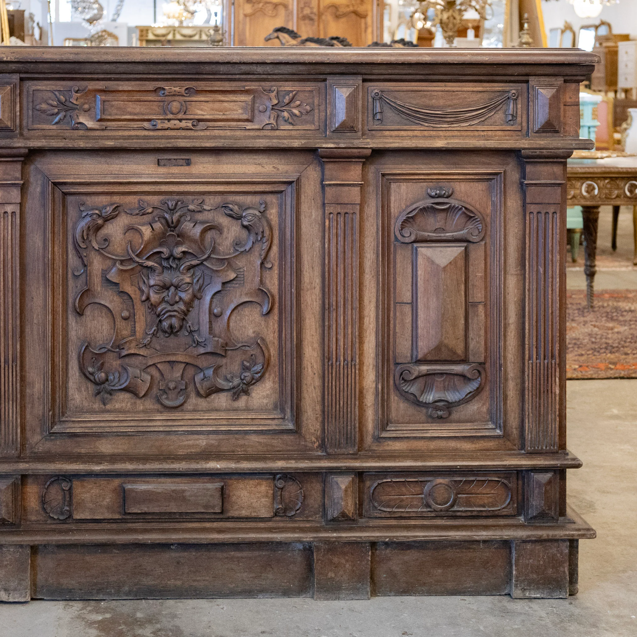European Bar Counter – Carved Panels & Column Trim - Image 4