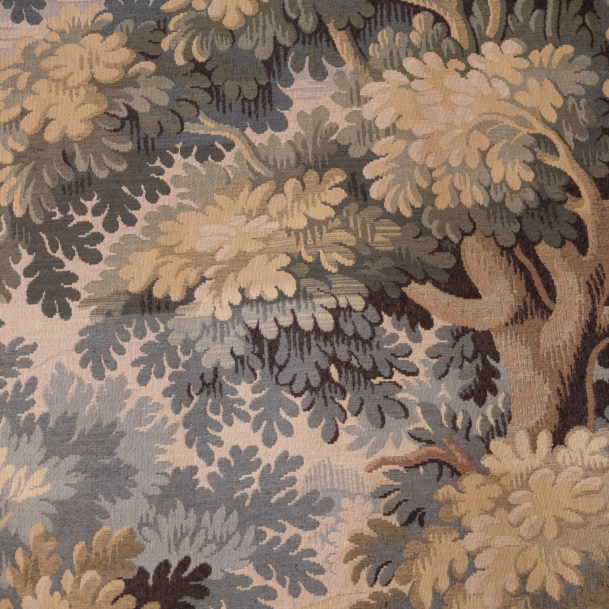 Antique French Flemish Nature Landscape Tapestry – Oversized Handwoven Wall Art - Image 8