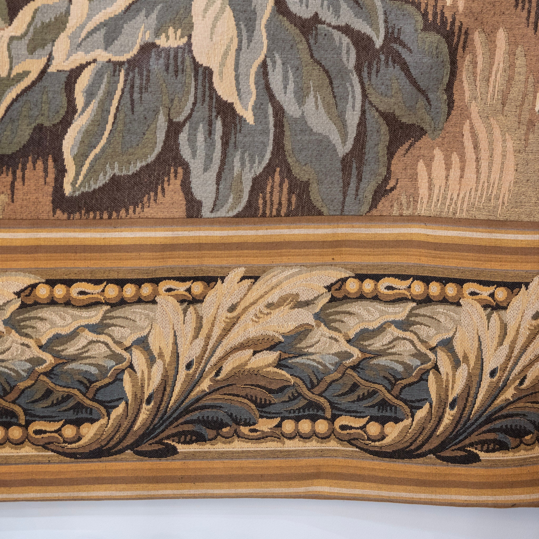 Antique French Flemish Nature Landscape Tapestry – Oversized Handwoven Wall Art - Image 9