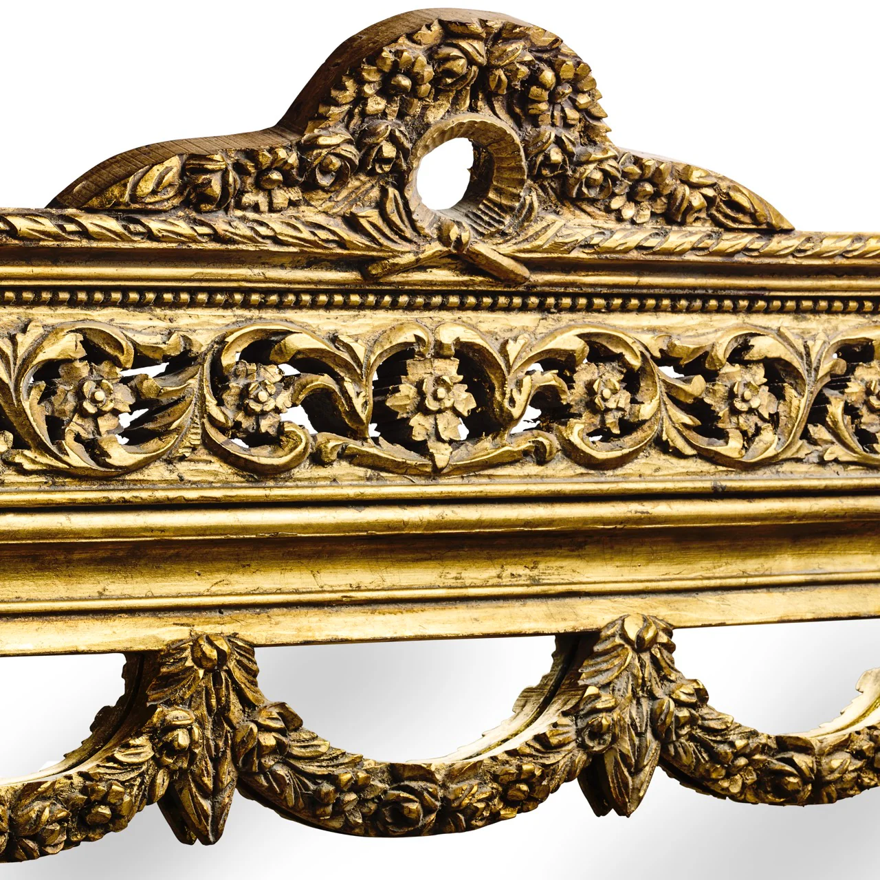 Wide Gold Carved French Mirror - Image 4