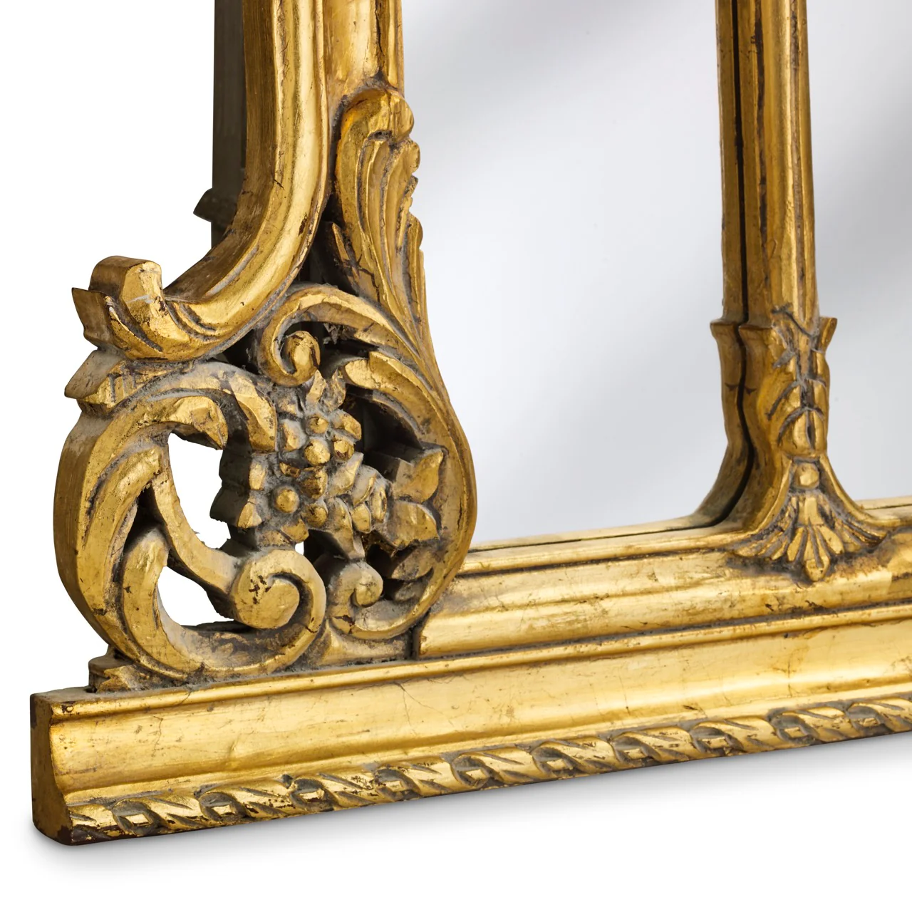 Wide Gold Carved French Mirror - Image 6