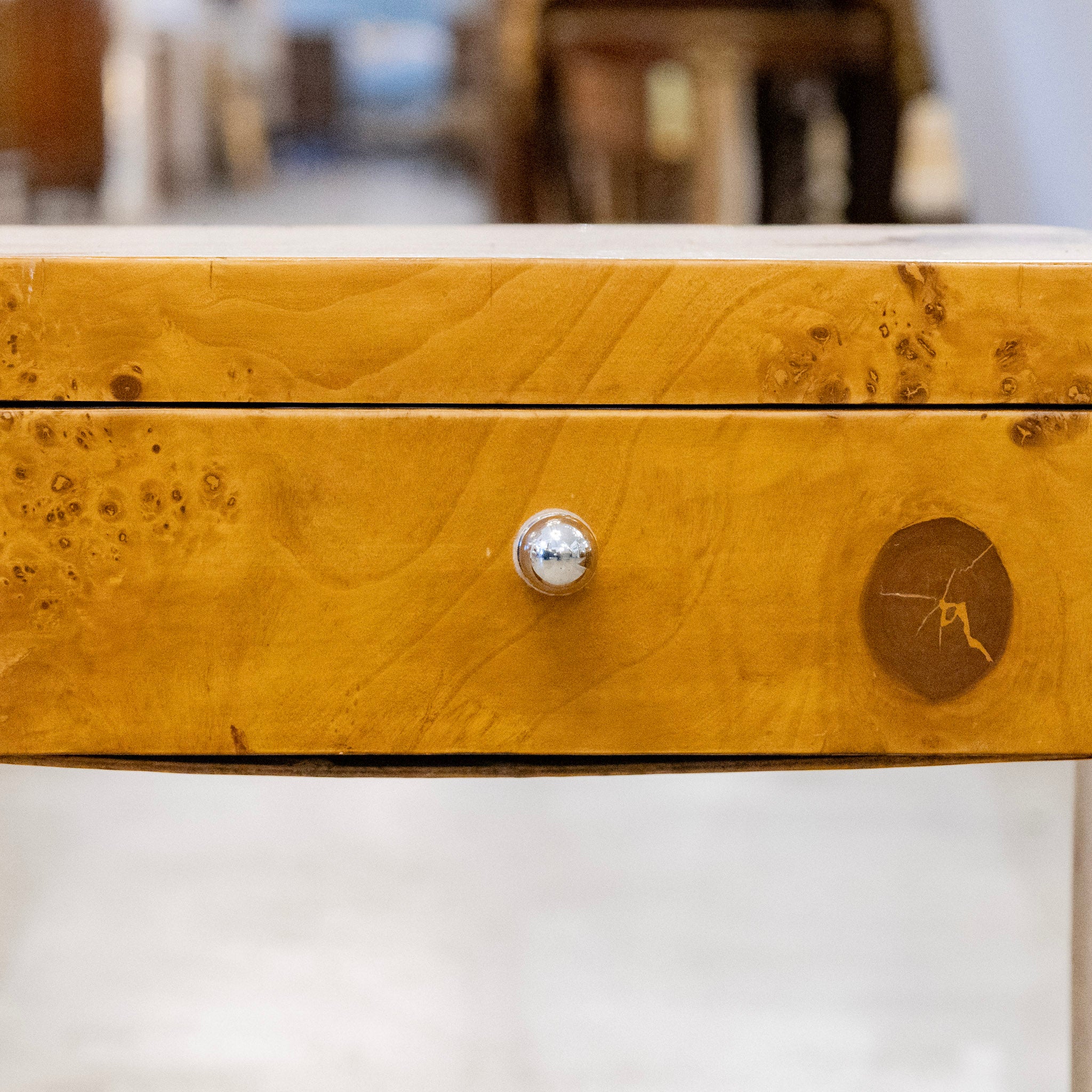 Art Deco End Table - Waterfall Frame & Open Shelf - Image 3