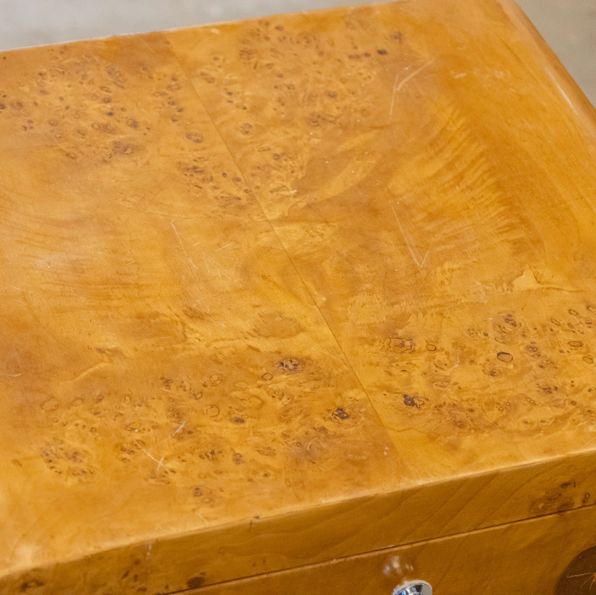 Art Deco End Table - Waterfall Frame & Open Shelf - Image 6