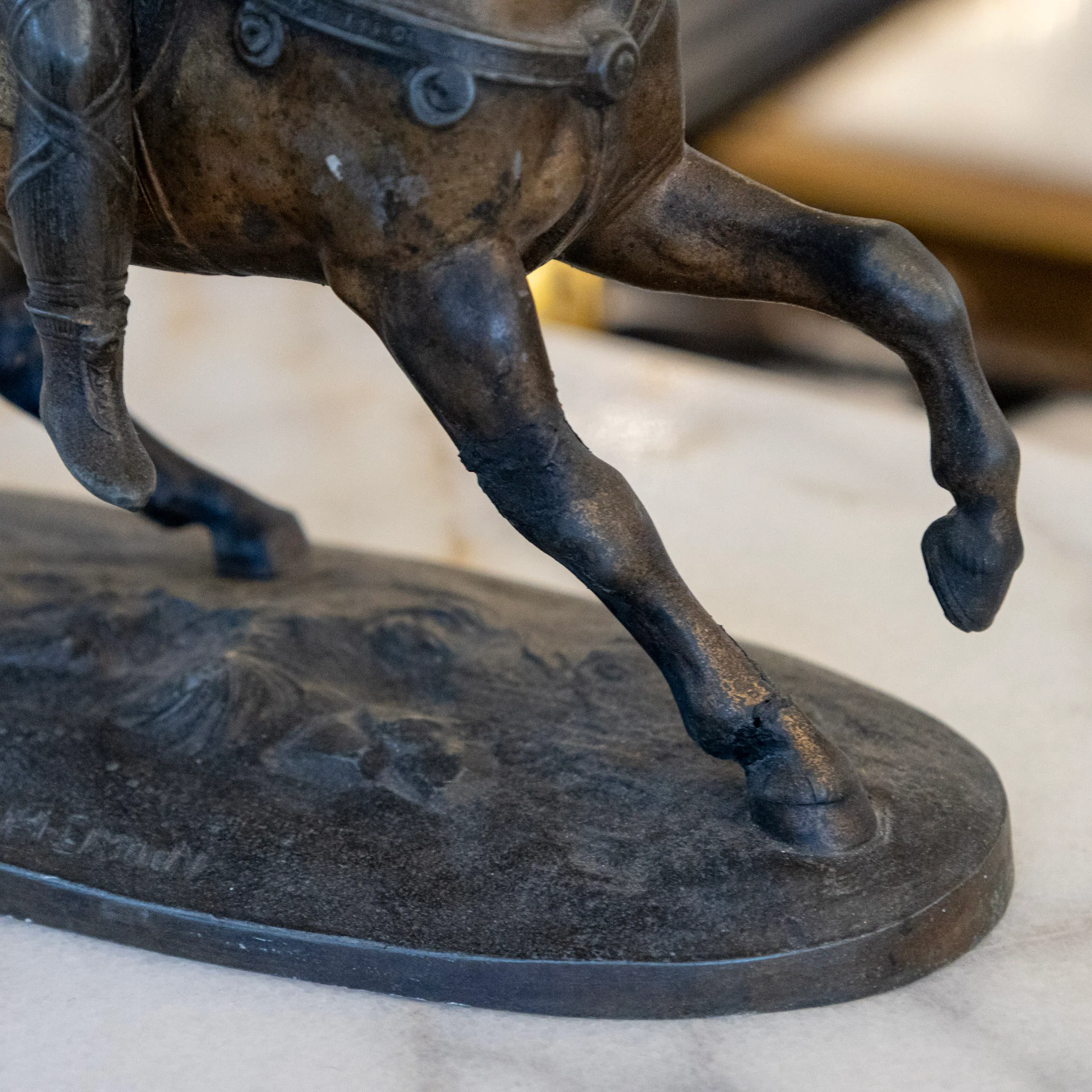 French Bronze Equestrian Figure - V. Chemin - Image 10