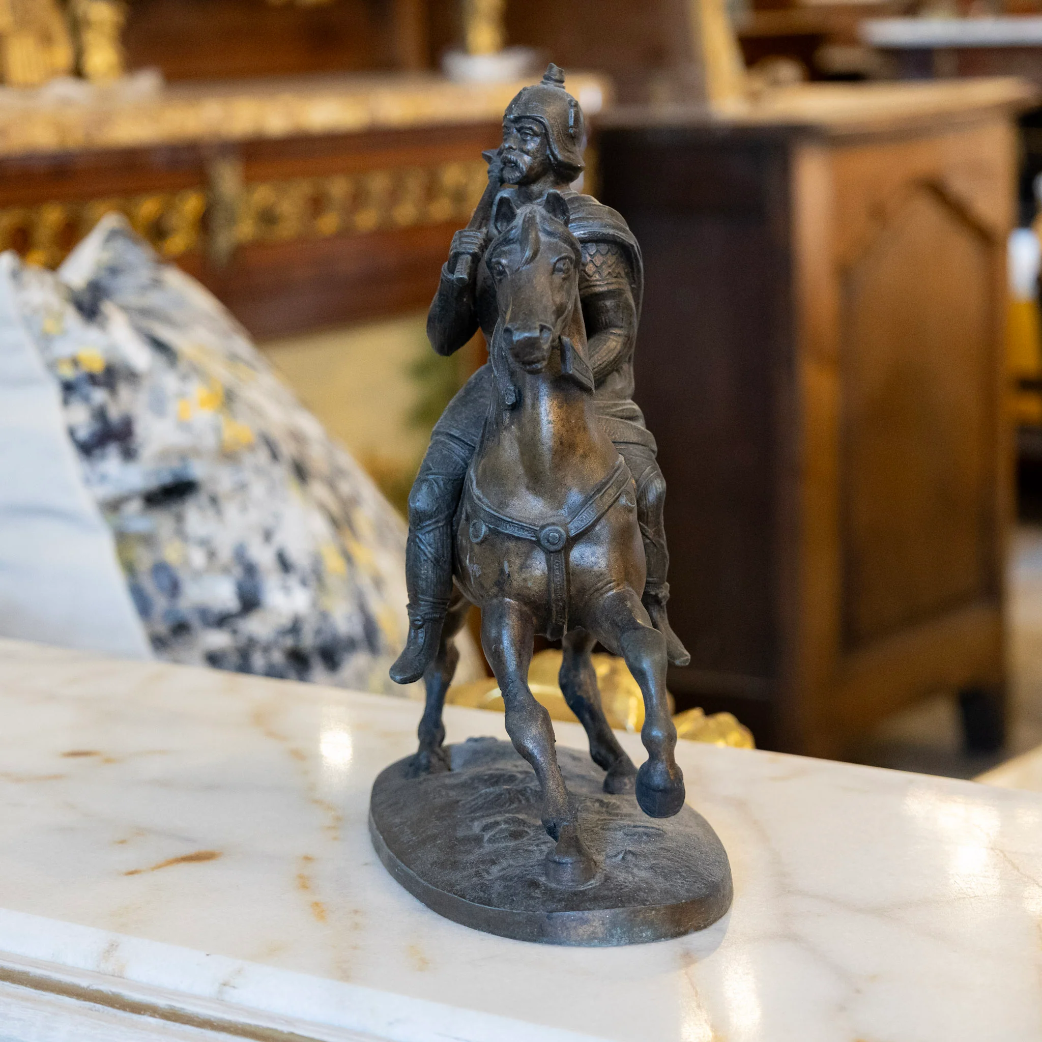 French Bronze Equestrian Figure - V. Chemin - Image 4