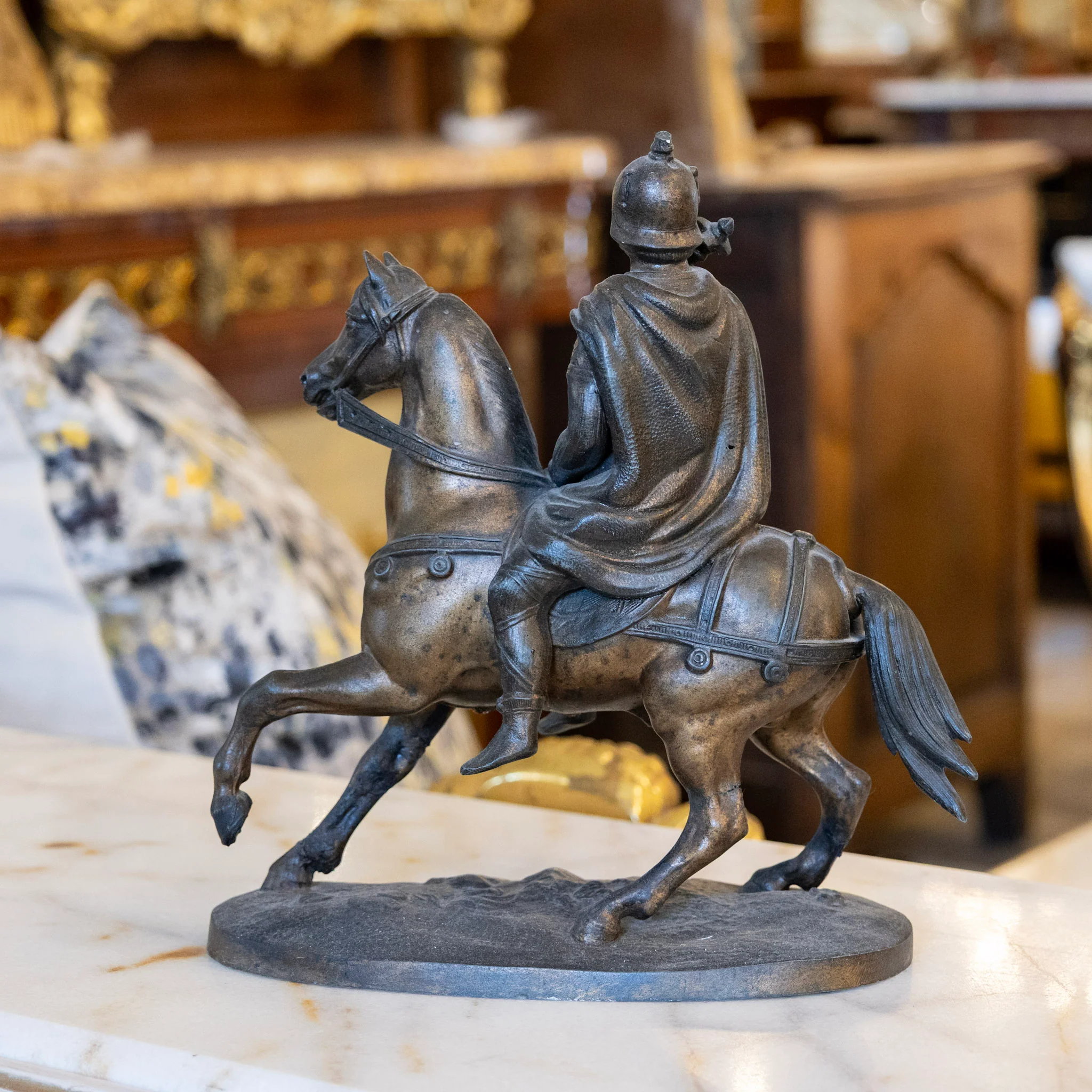 French Bronze Equestrian Figure - V. Chemin - Image 5
