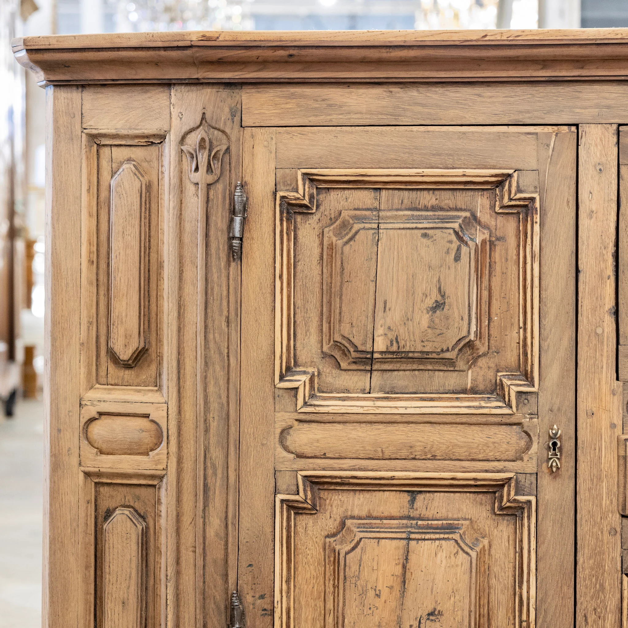 French Country 18th Century Geometric Sideboard – Dated 1776 - Image 5
