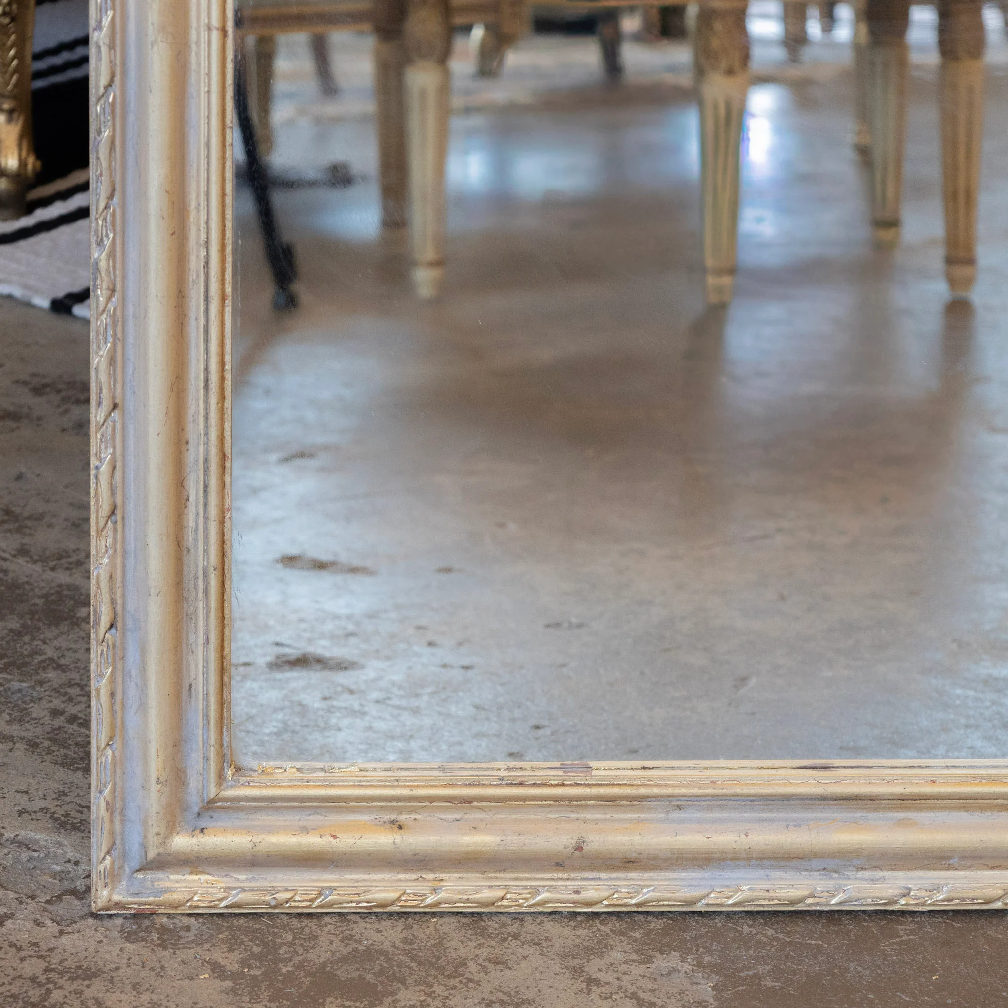 French Gold Louis Philippe Mirror — Rope Trim - Image 3