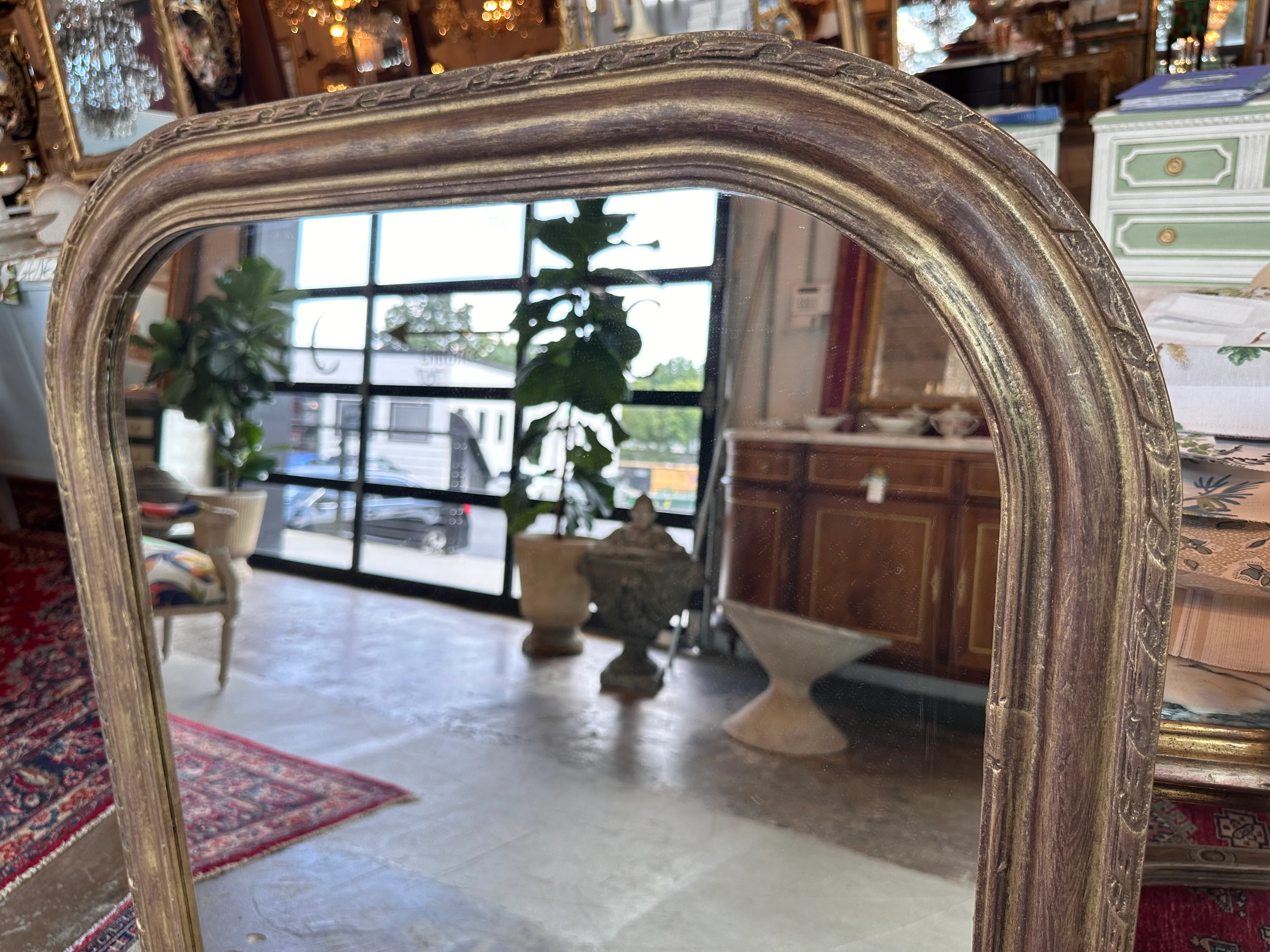 French Louis Philippe Mirror Antiqued Gold - Image 3