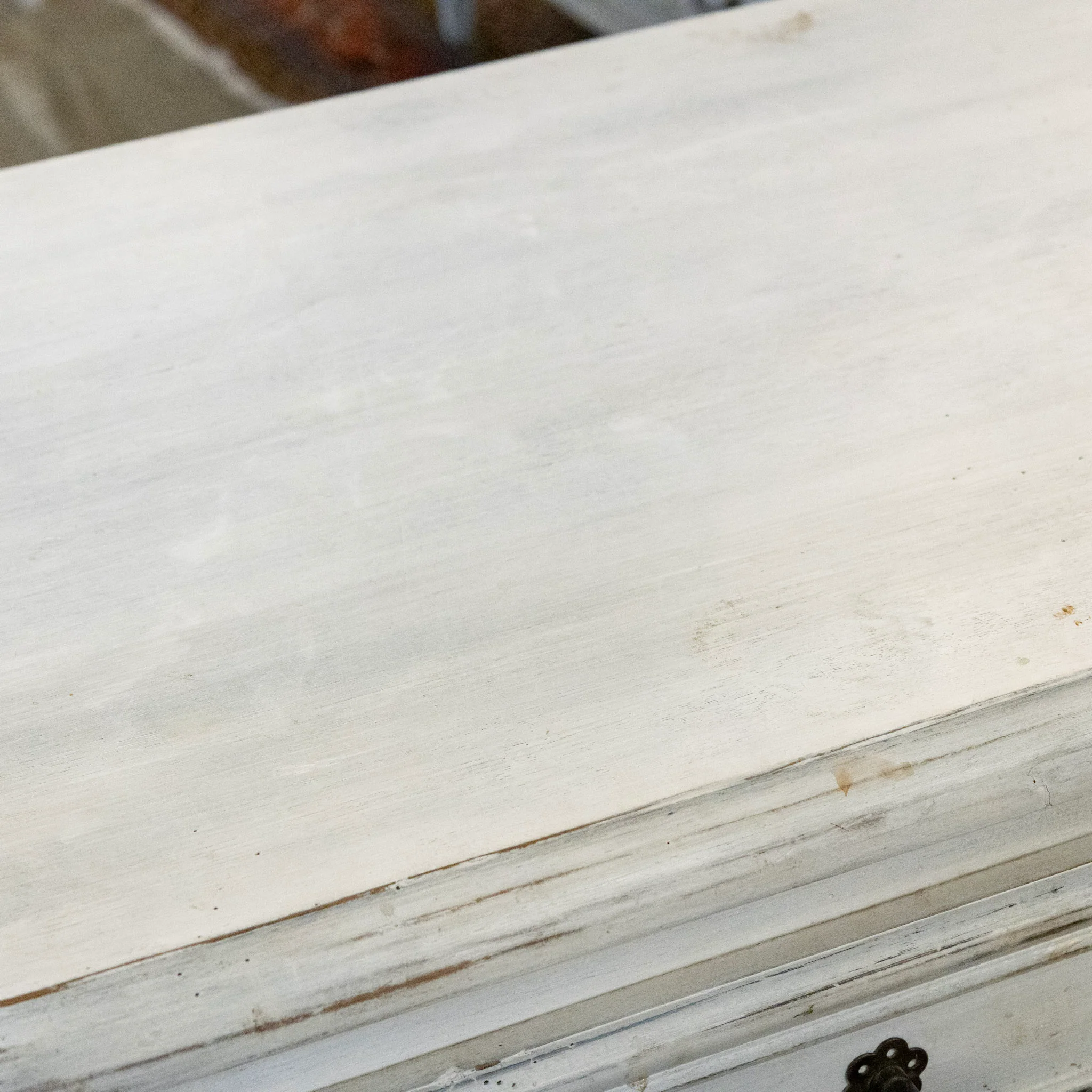 French Painted Sideboard – Distressed White & Light Blue Finish - Image 7