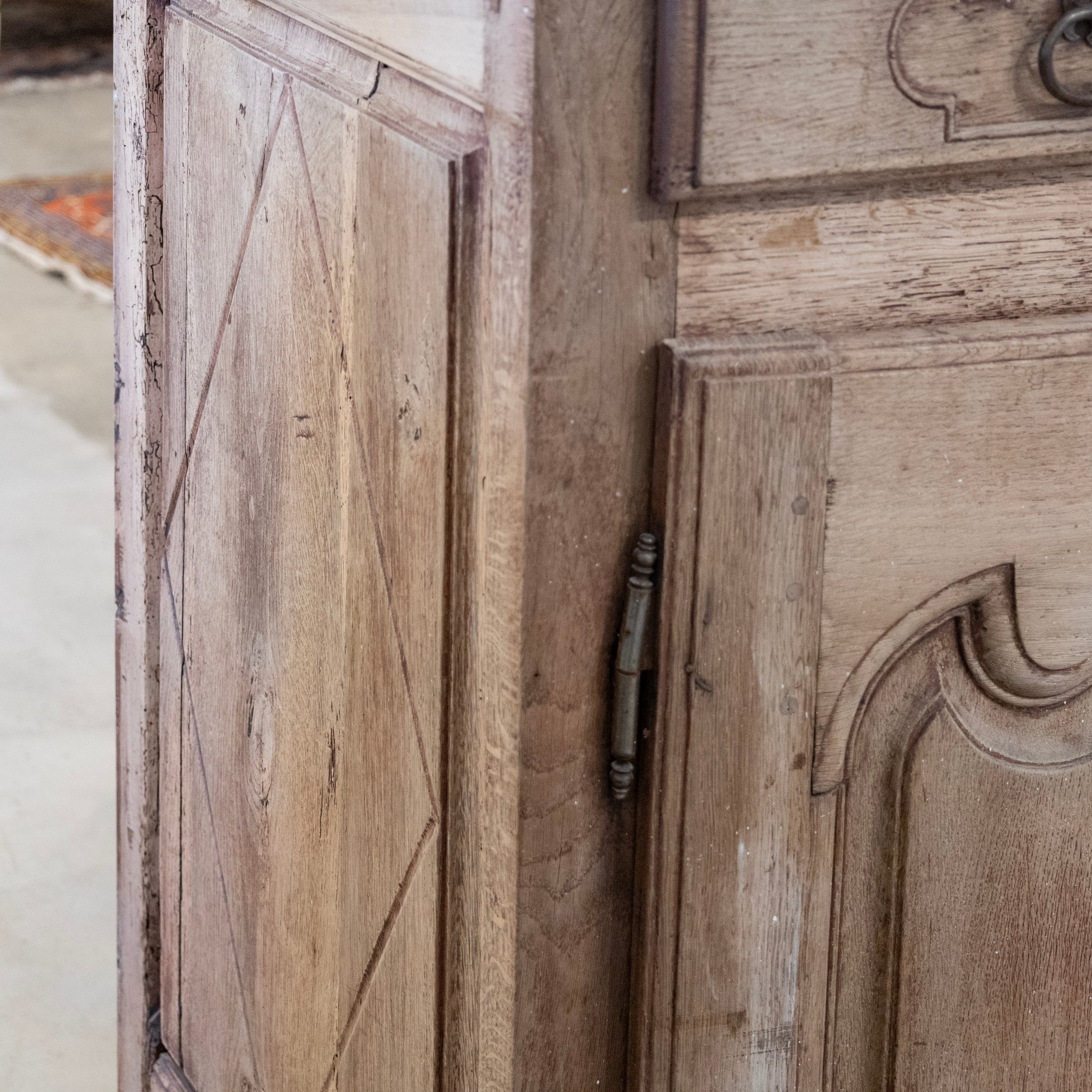 French Provincial Light Wood Sideboard – Carved Doors & Scalloped Apron - Image 9