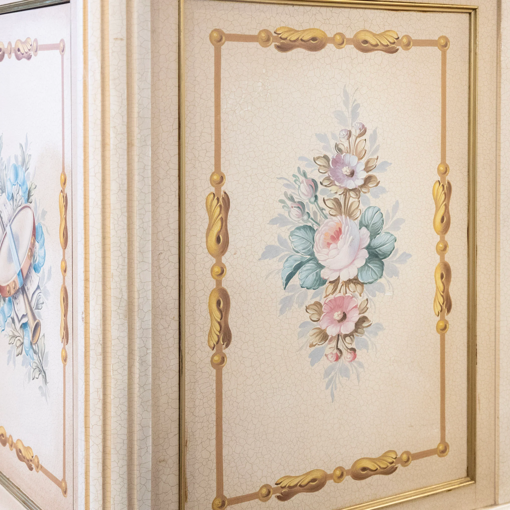 French White Hand-Painted Sideboard – Crackle Finish & Original Marble Top - Image 10