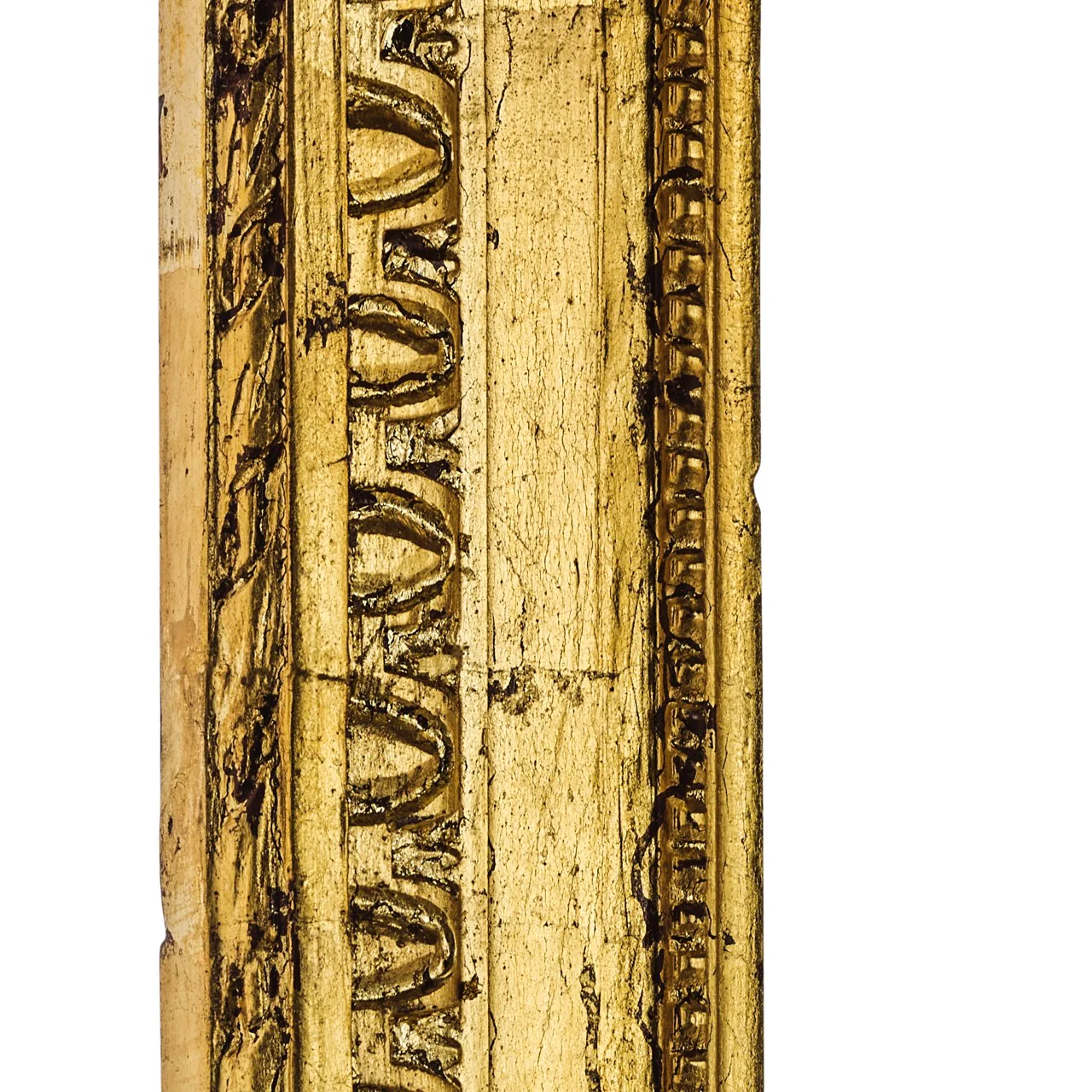 Floor Length Giltwood Trumeau Mirror with Floral Carved Details - Image 4