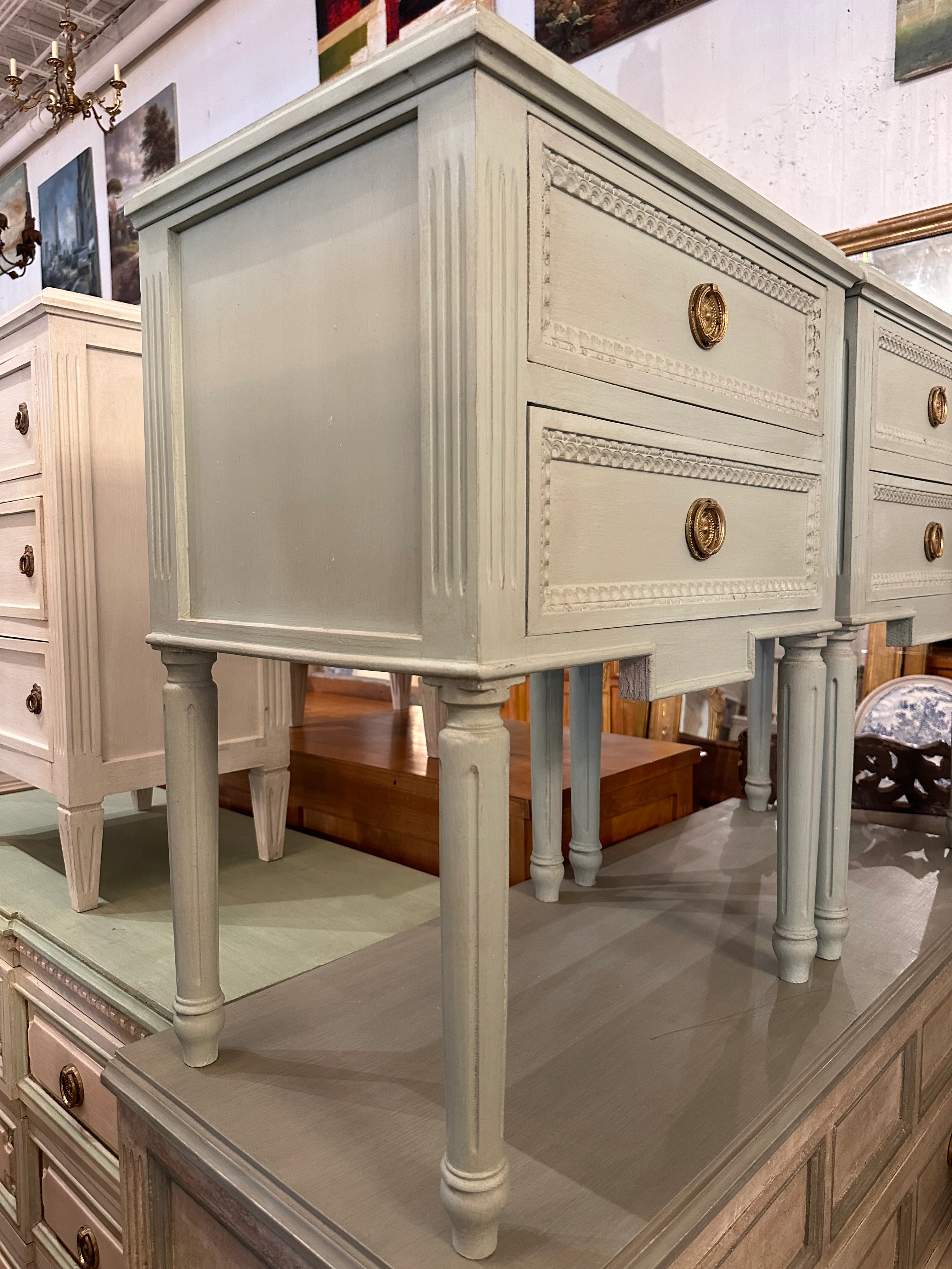 Light Green Swedish Nightstand - Image 2