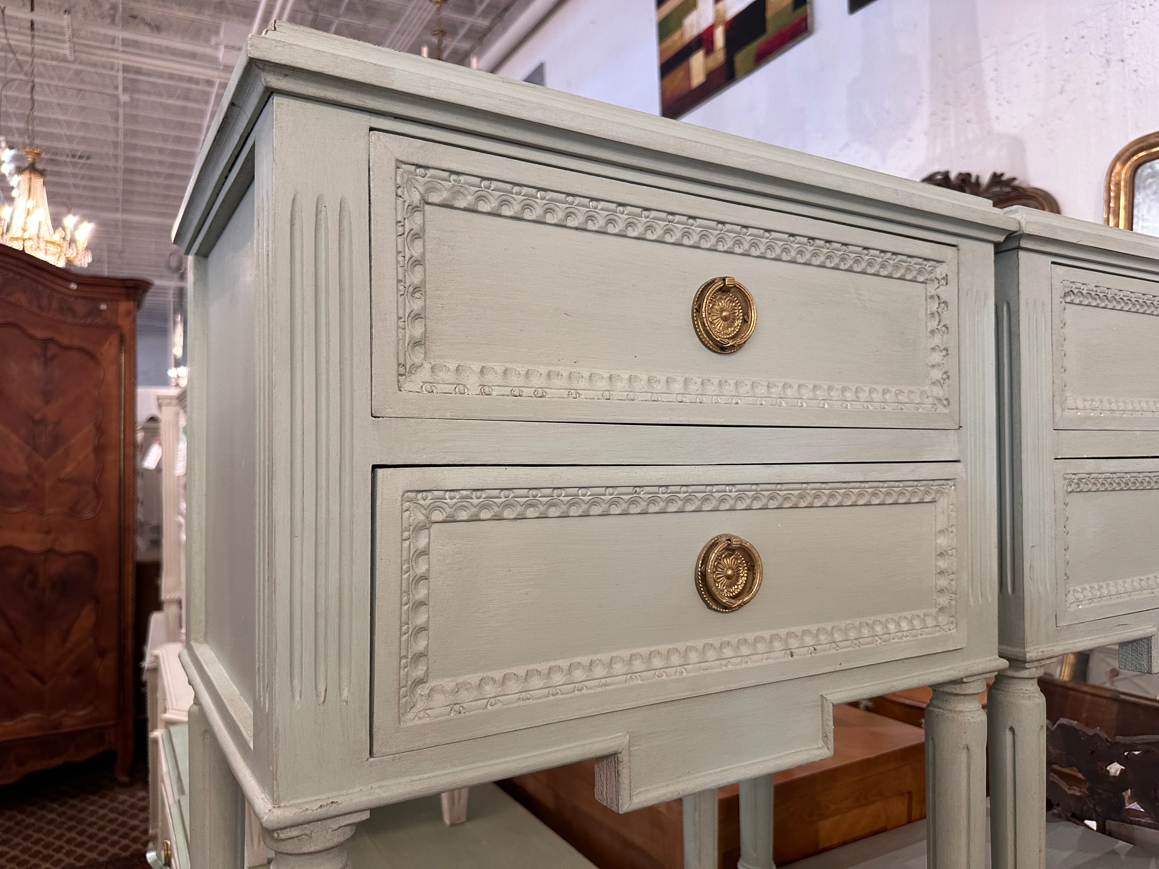 Light Green Swedish Nightstand - Image 3