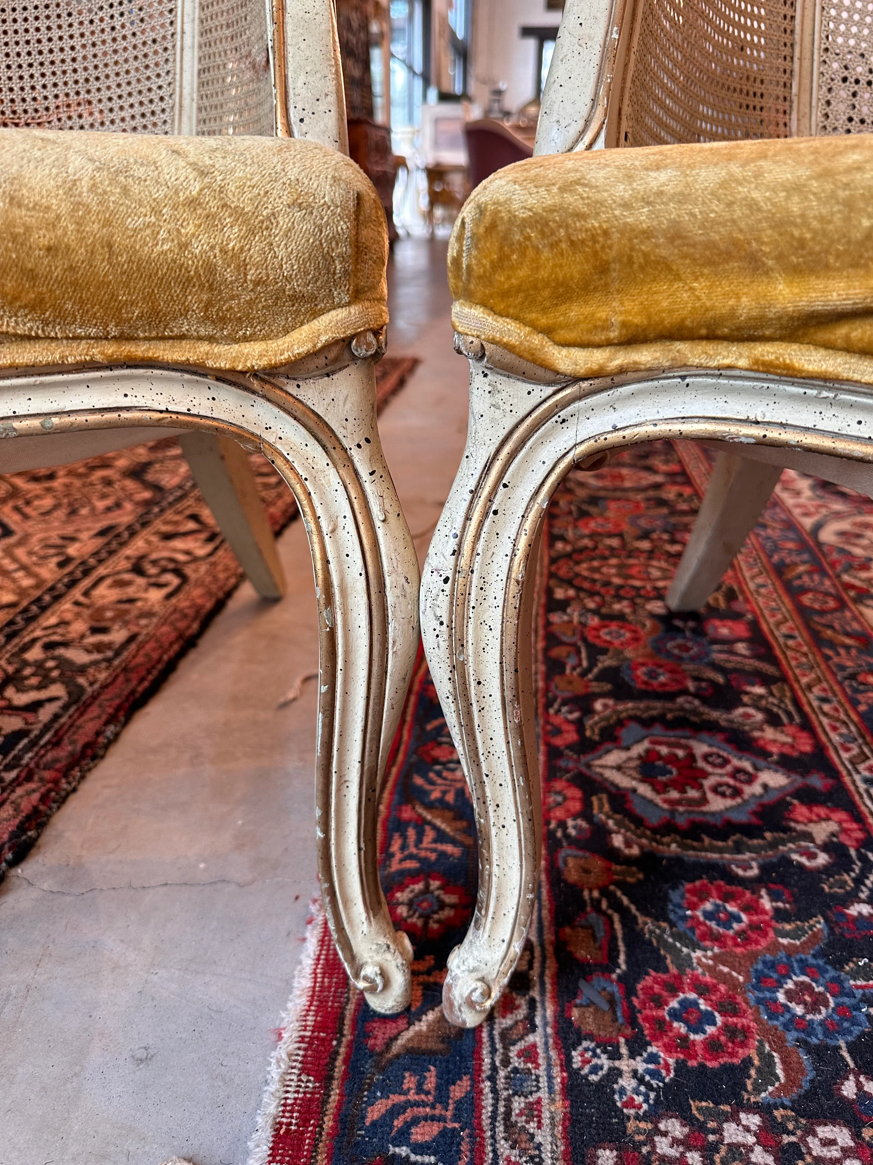 Louis XV Cane Back Pair of Chairs - Image 5