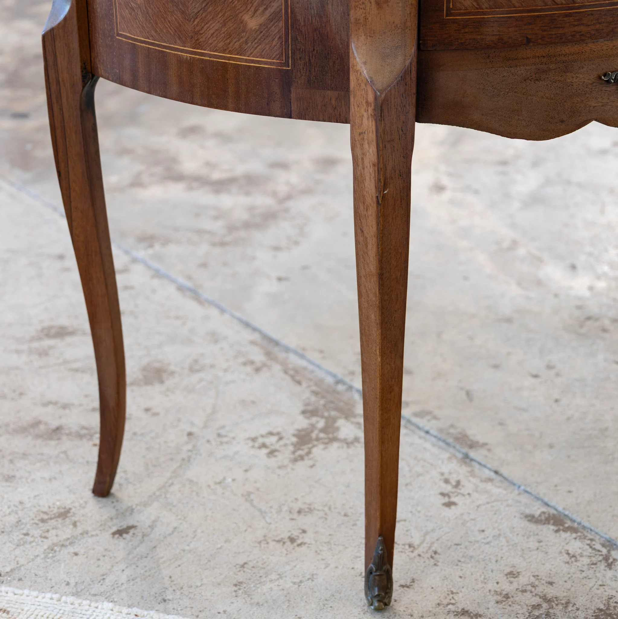 Louis XV 18th Century Demilune Commode – Marble-Top & Cabriole Legs - Image 6