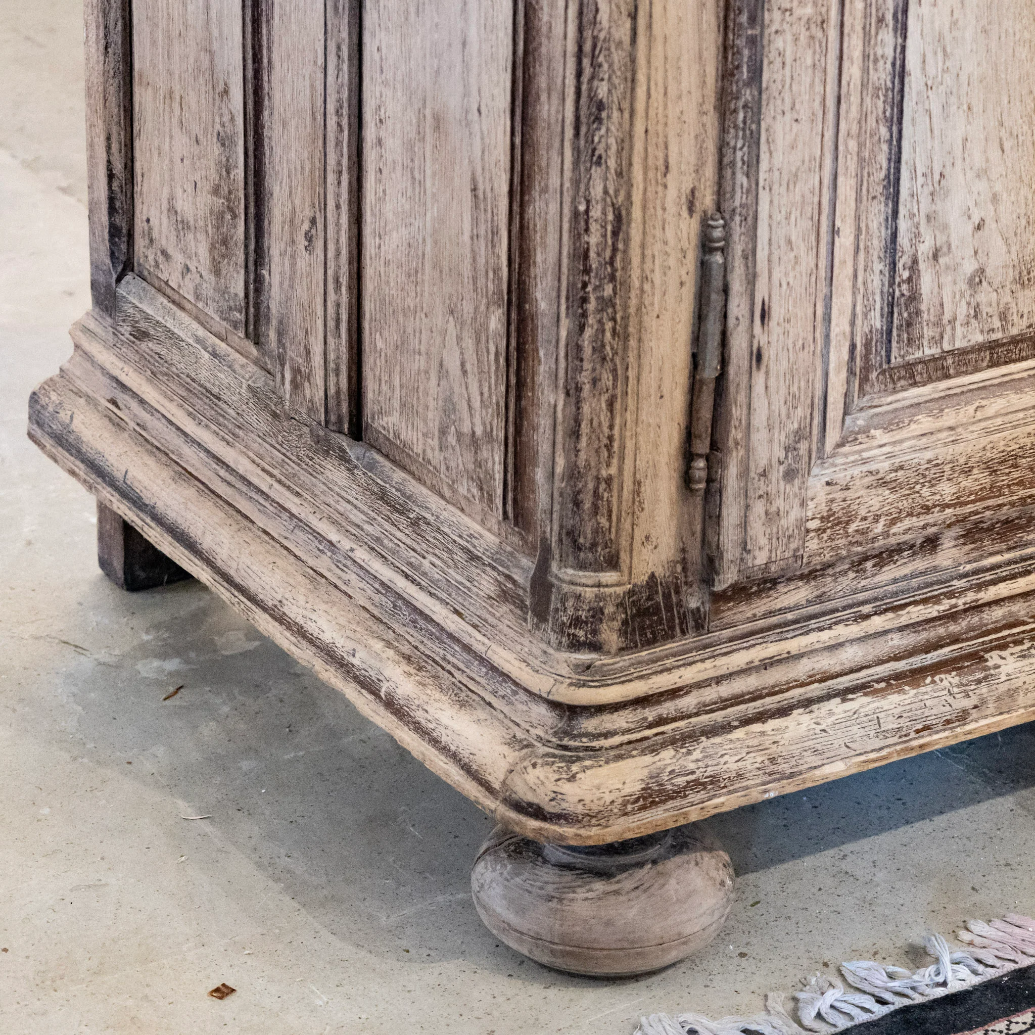 Distressed French Country Cabinet – Arched Panel Doors - Image 8