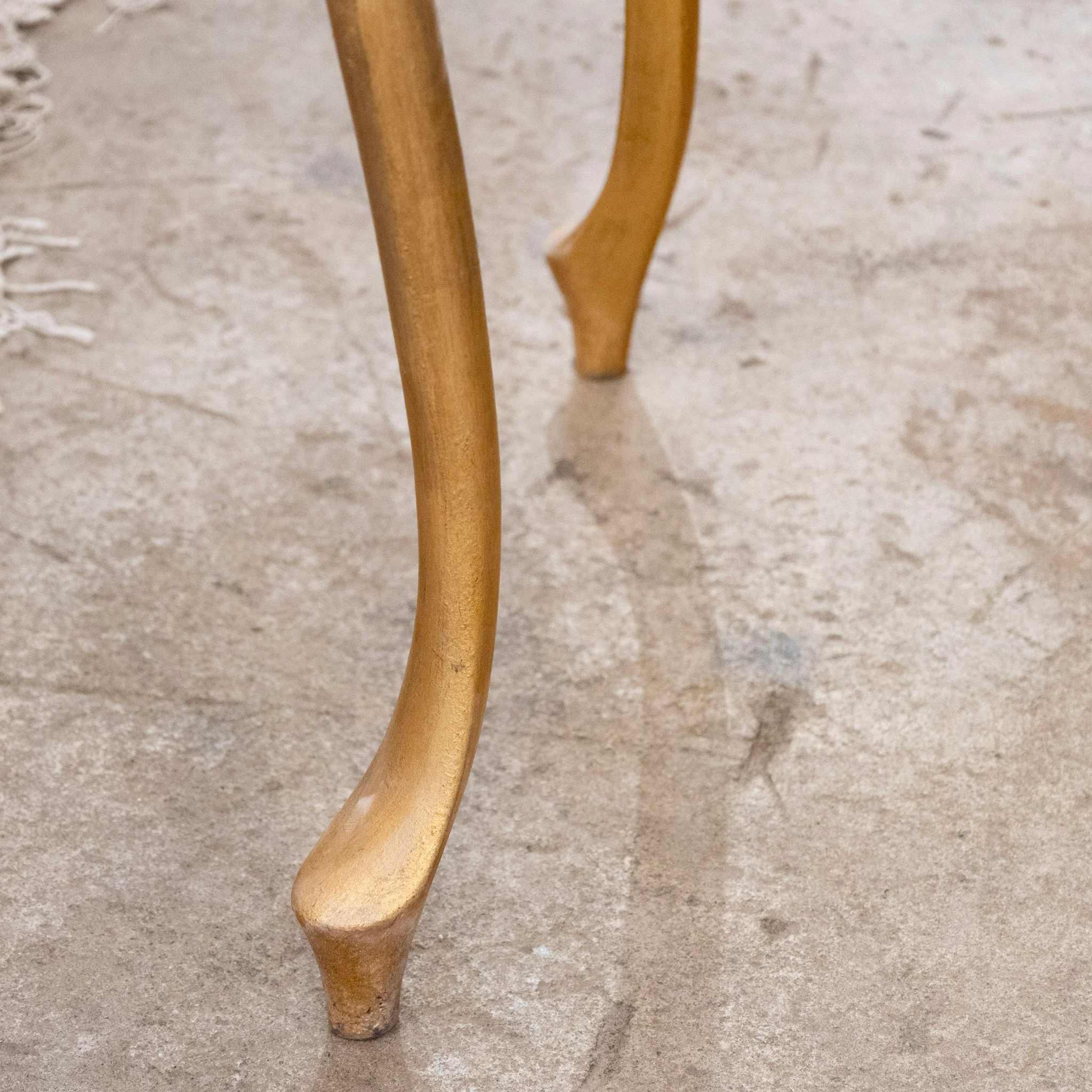 Louis XV Gilded Side Table – White Marble Top - Image 9