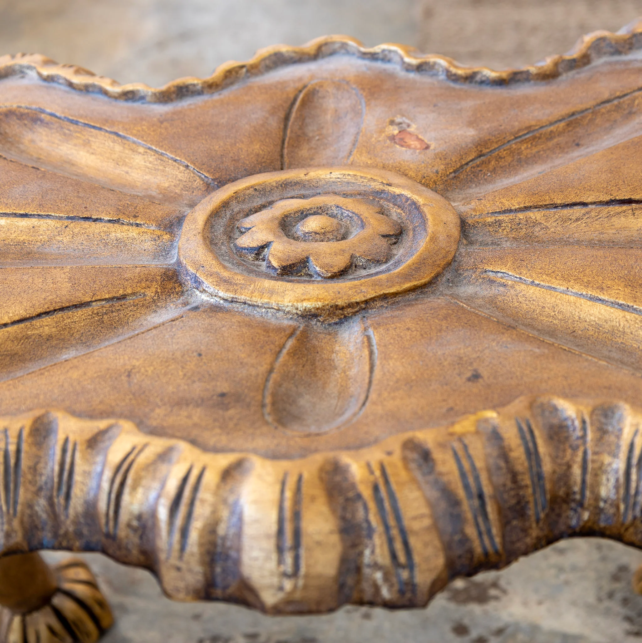 Louis XV Gold Stool –  Ornate Carvings - Image 7