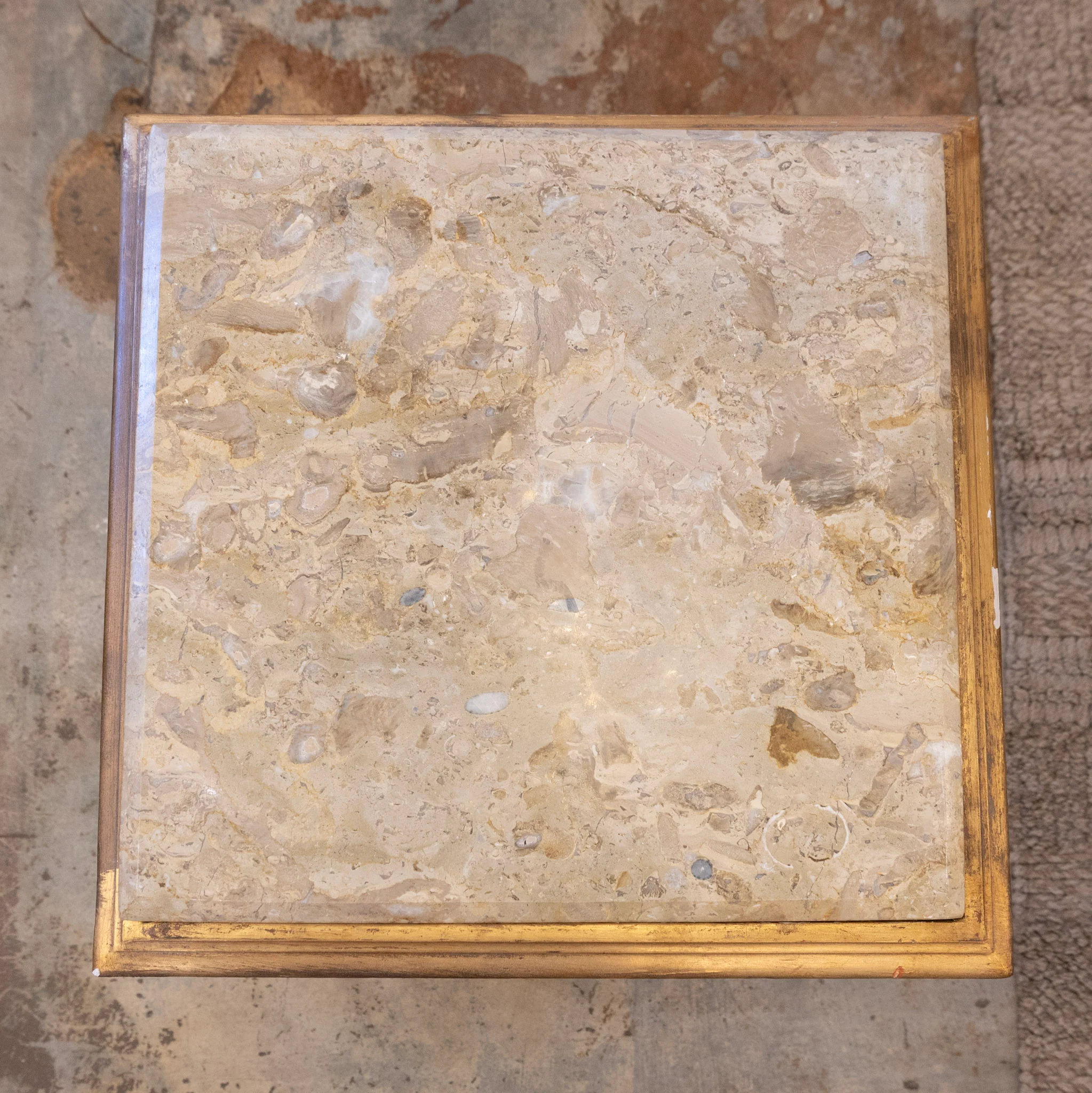 Louis XV Side Table – Gilded Carvings & Breccia Marble Top - Image 7