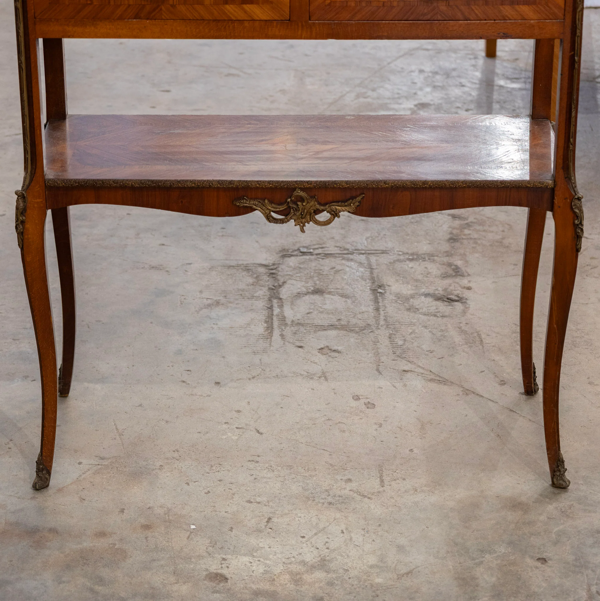 Louis XV Side Table –  Marquetry & Bronze Ormolu - Image 3