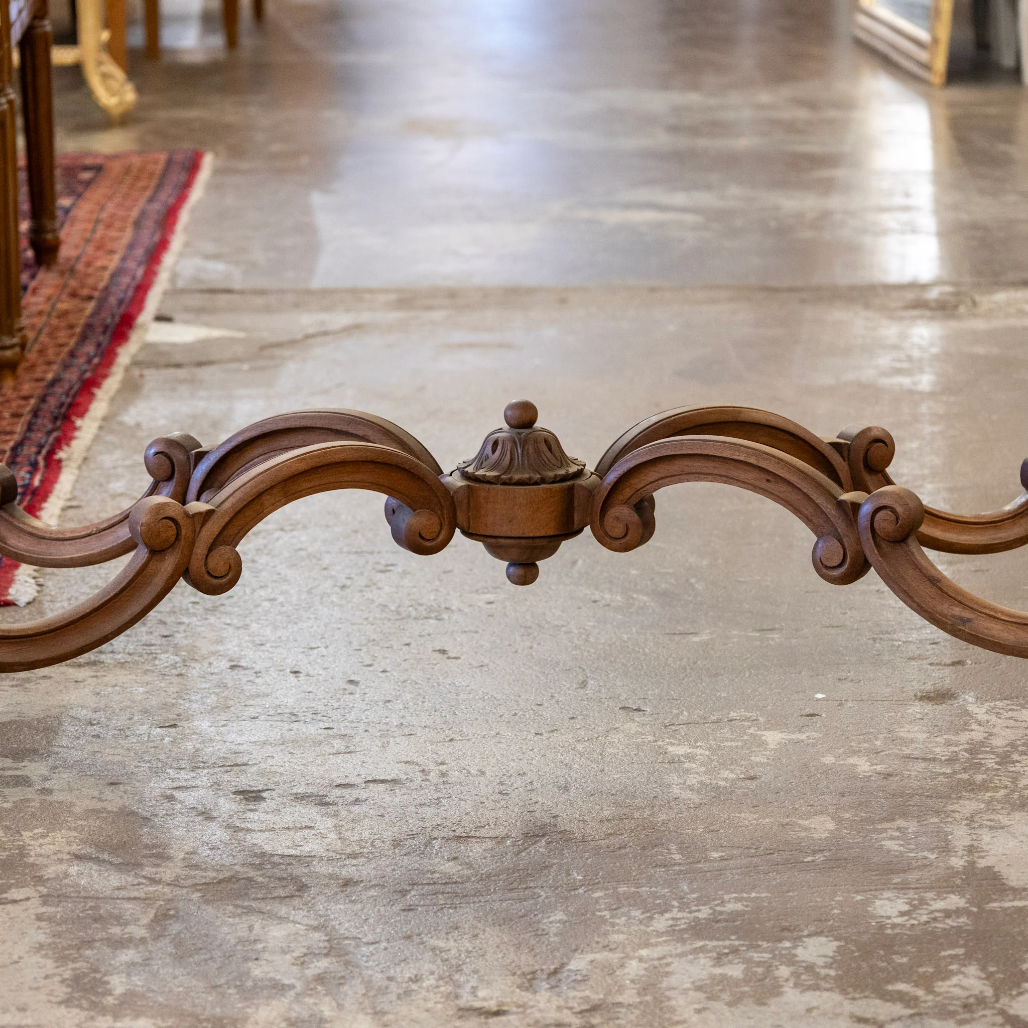 Louis XV Walnut Writing desk – Cabriole Legs & Carved Detailing - Image 6