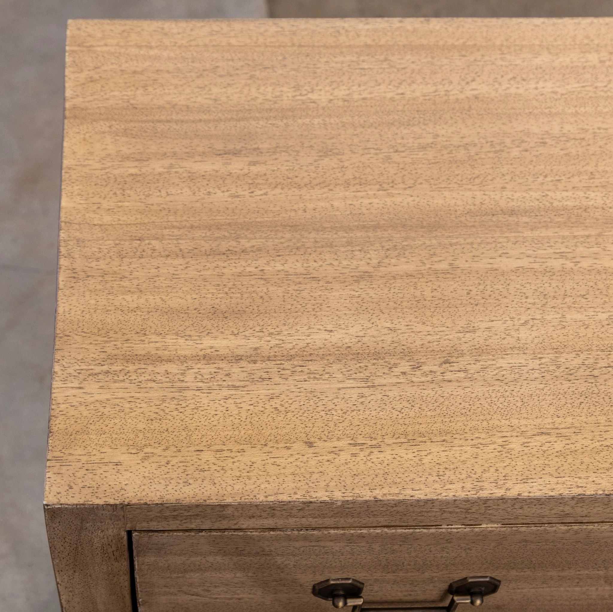 Louis XVI 3-Drawer Nightstand – Light Wood Finish & Tapered Legs - Image 6