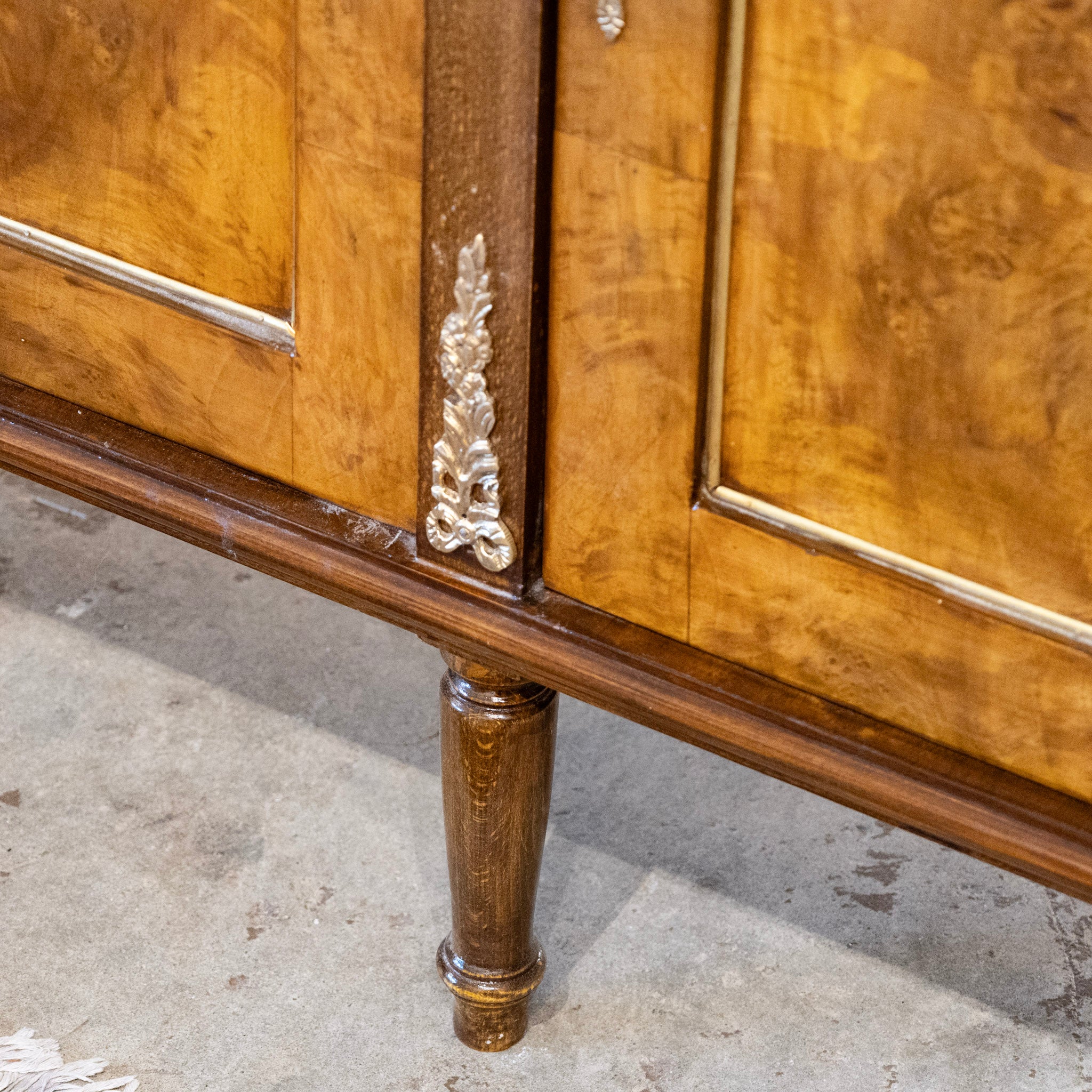 Louis XVI Burl Wood Sideboard with Brass Hardware - Image 11