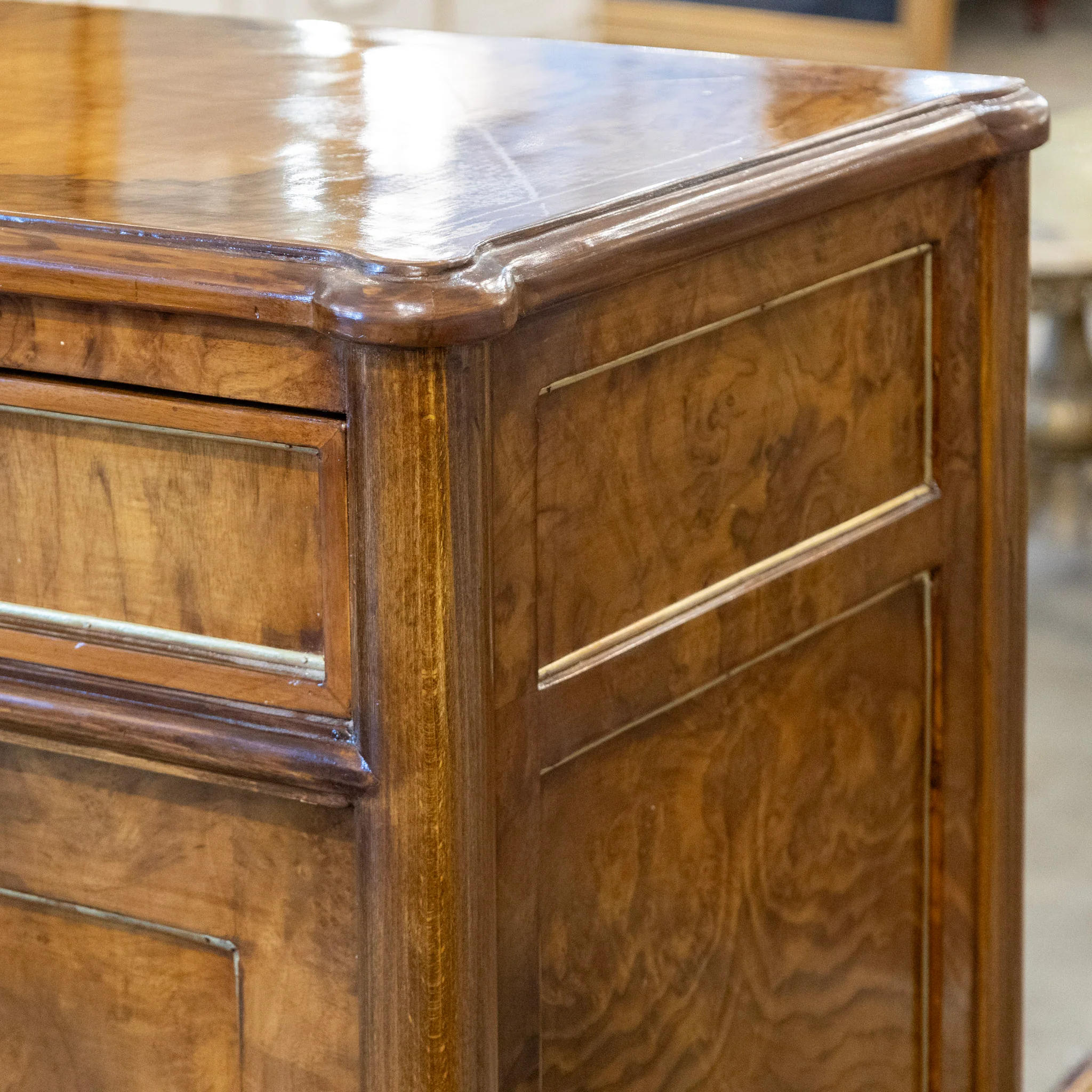 Louis XVI Burl Wood Sideboard with Brass Hardware - Image 13
