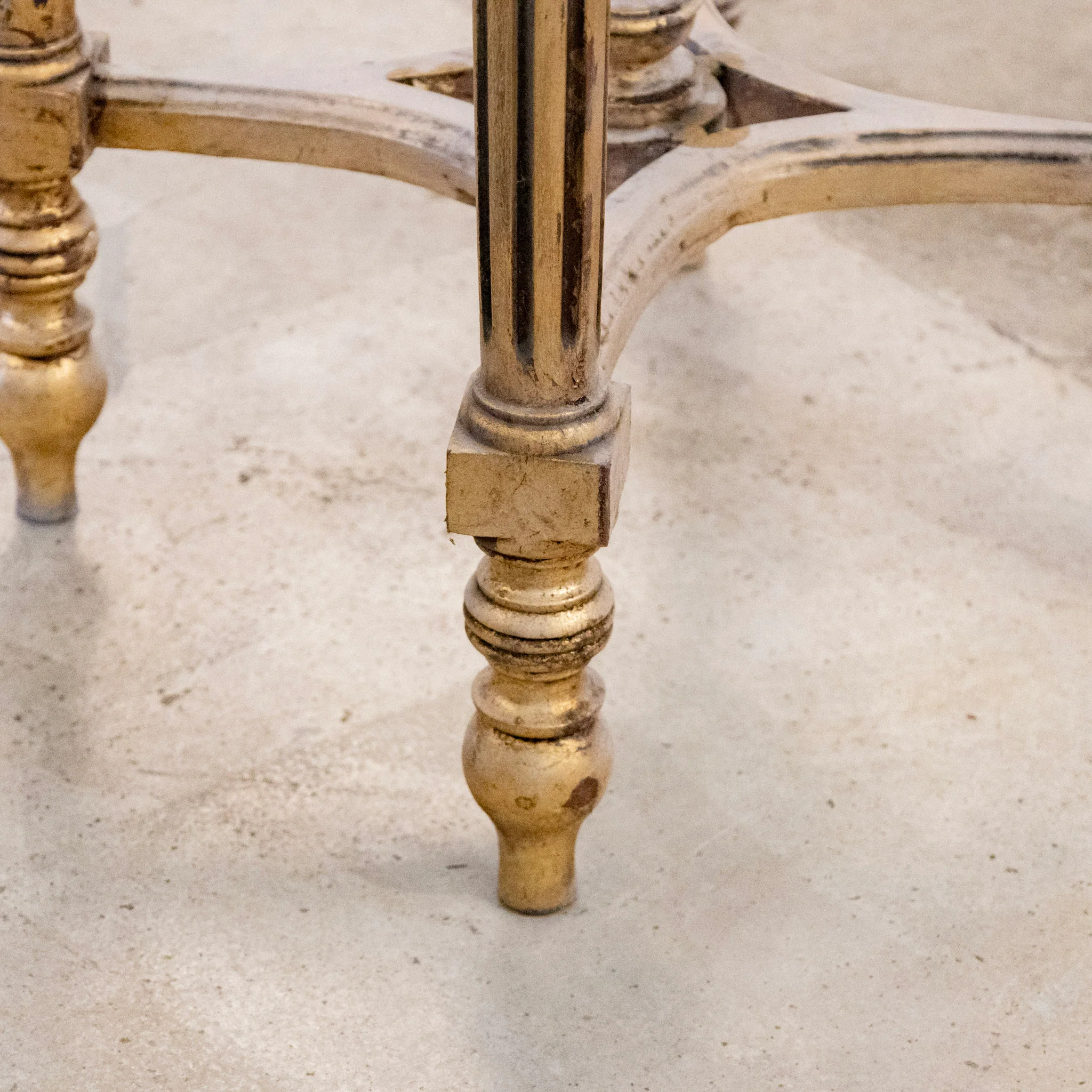 Louis XVI Side Table – Carved Trim & White Marble Top - Image 7