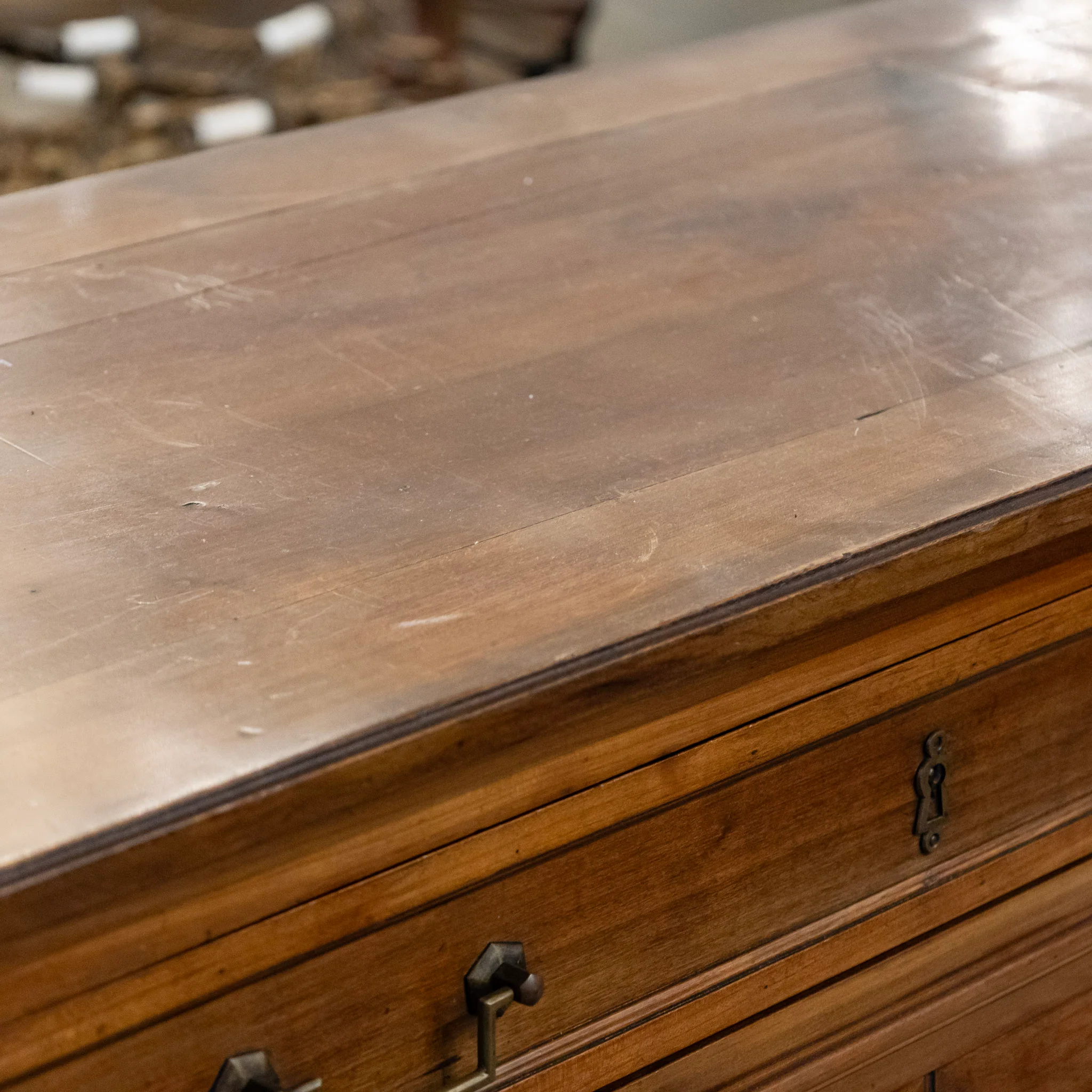 Louis XVI Wood Sideboard – Fluted Columns & Square Pulls - Image 13