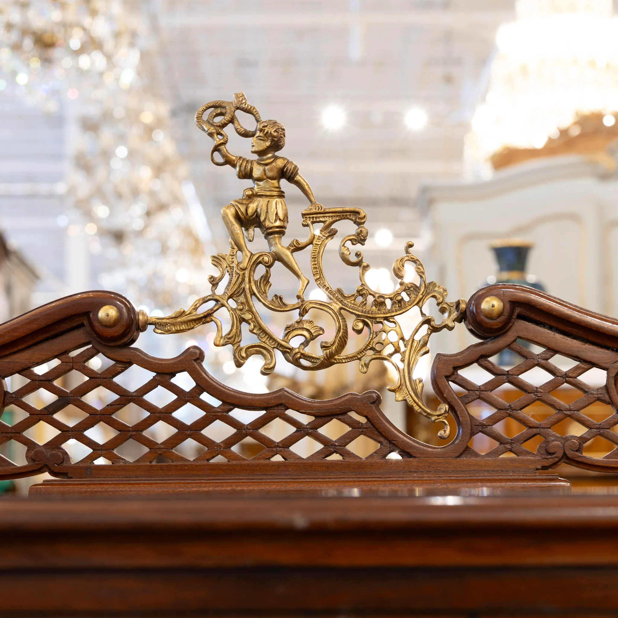 Louis XVI Writing Desk – Brown with Ormolu Mount - Image 5
